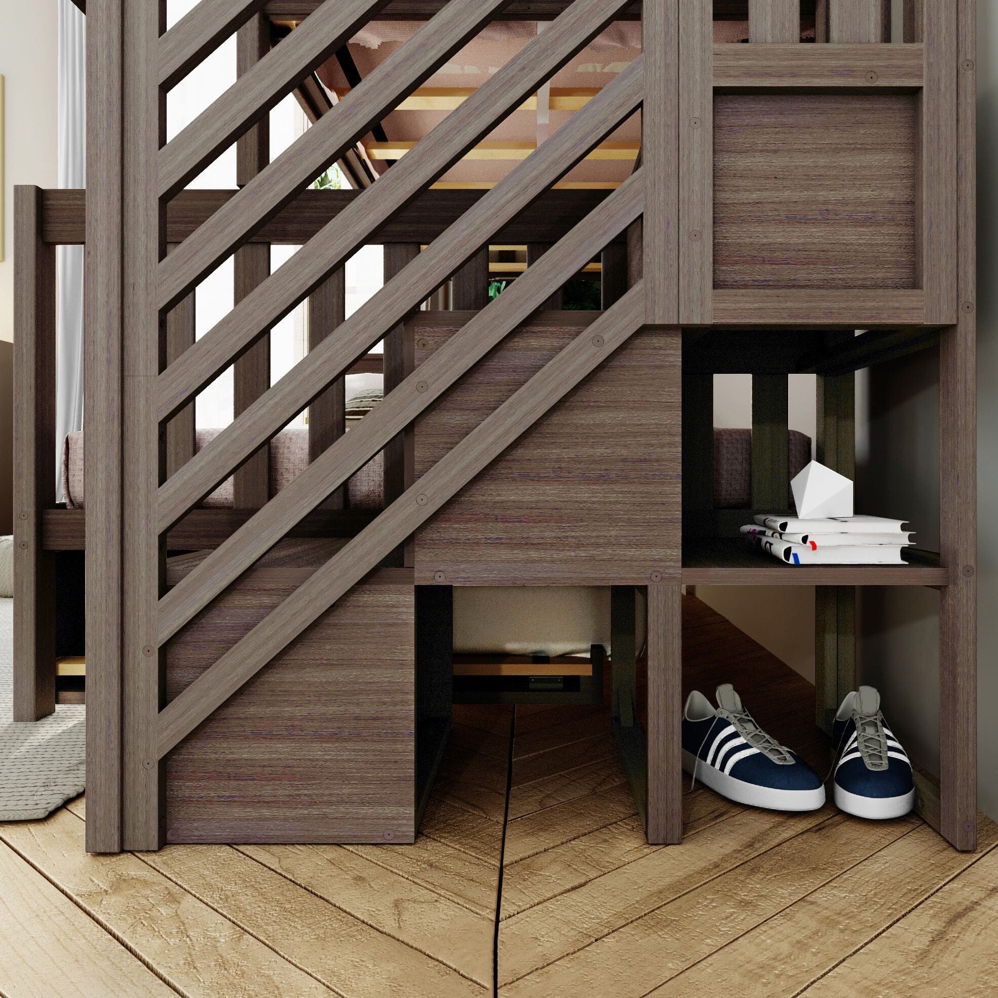 Twin Over Full Bunk Bed With Stairs & Trundle - Image 18