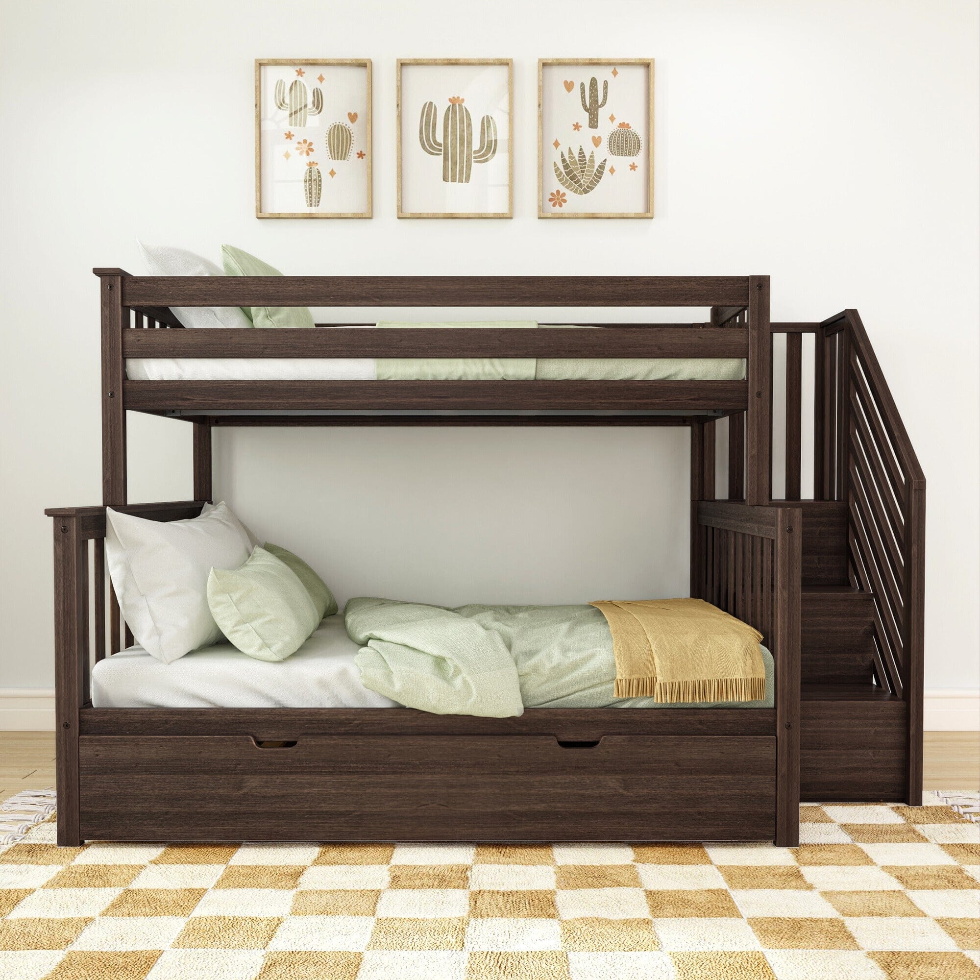 Twin Over Full Bunk Bed With Stairs & Trundle - Image 8