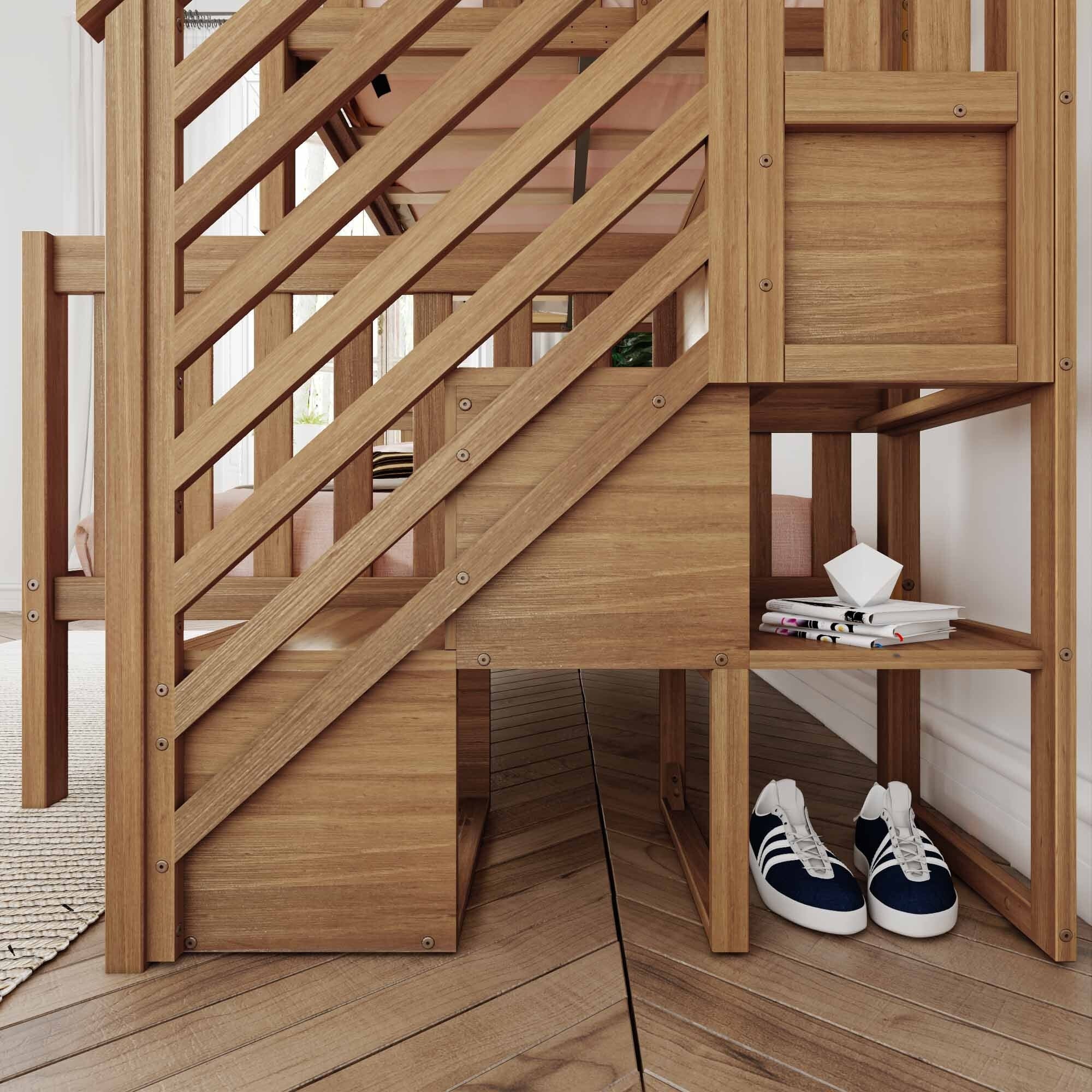Twin Over Full Bunk Bed With Stairs - Image 18