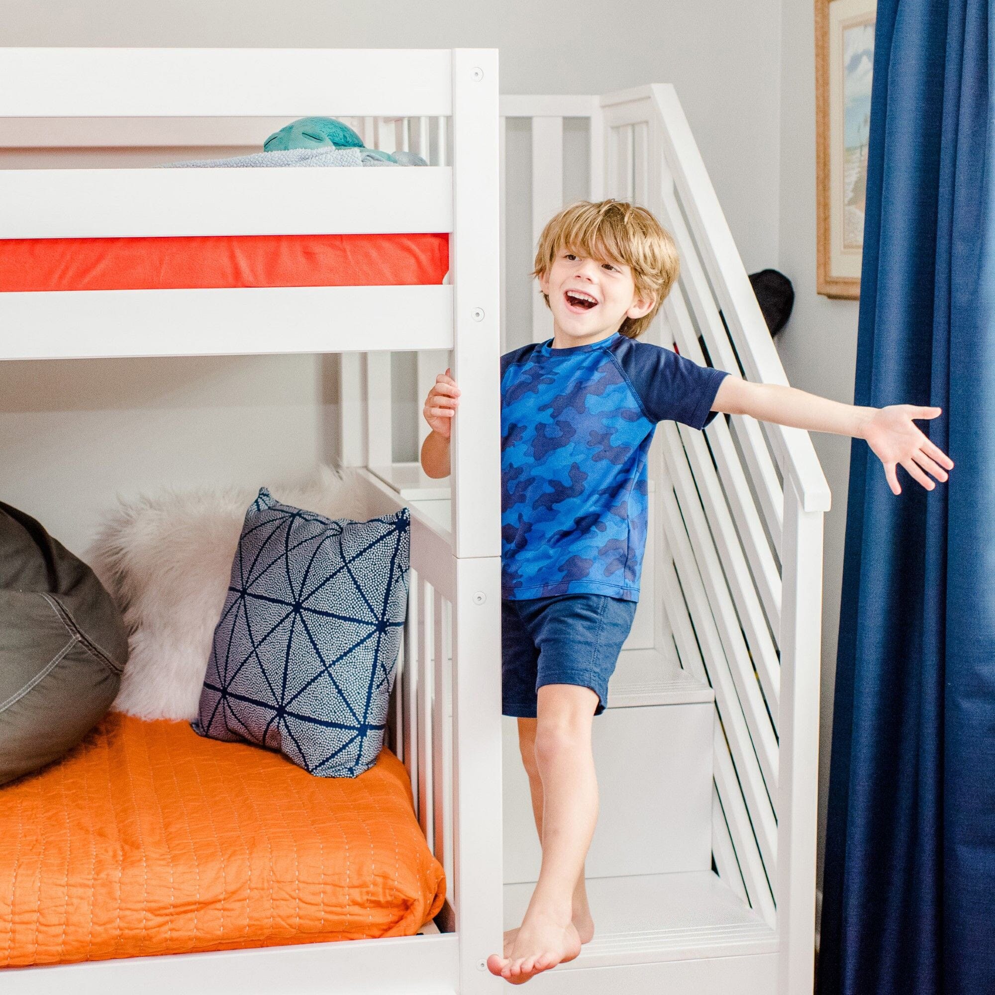 Twin Over Twin Bunk Bed With Stairs - Image 20