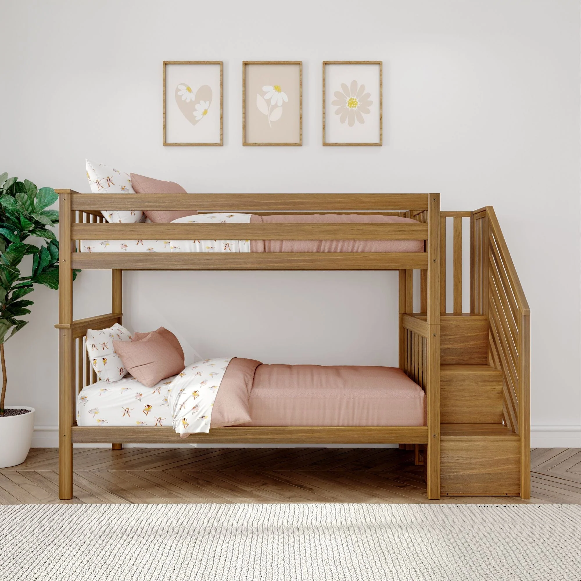 Twin Over Twin Bunk Bed With Stairs - Image 7
