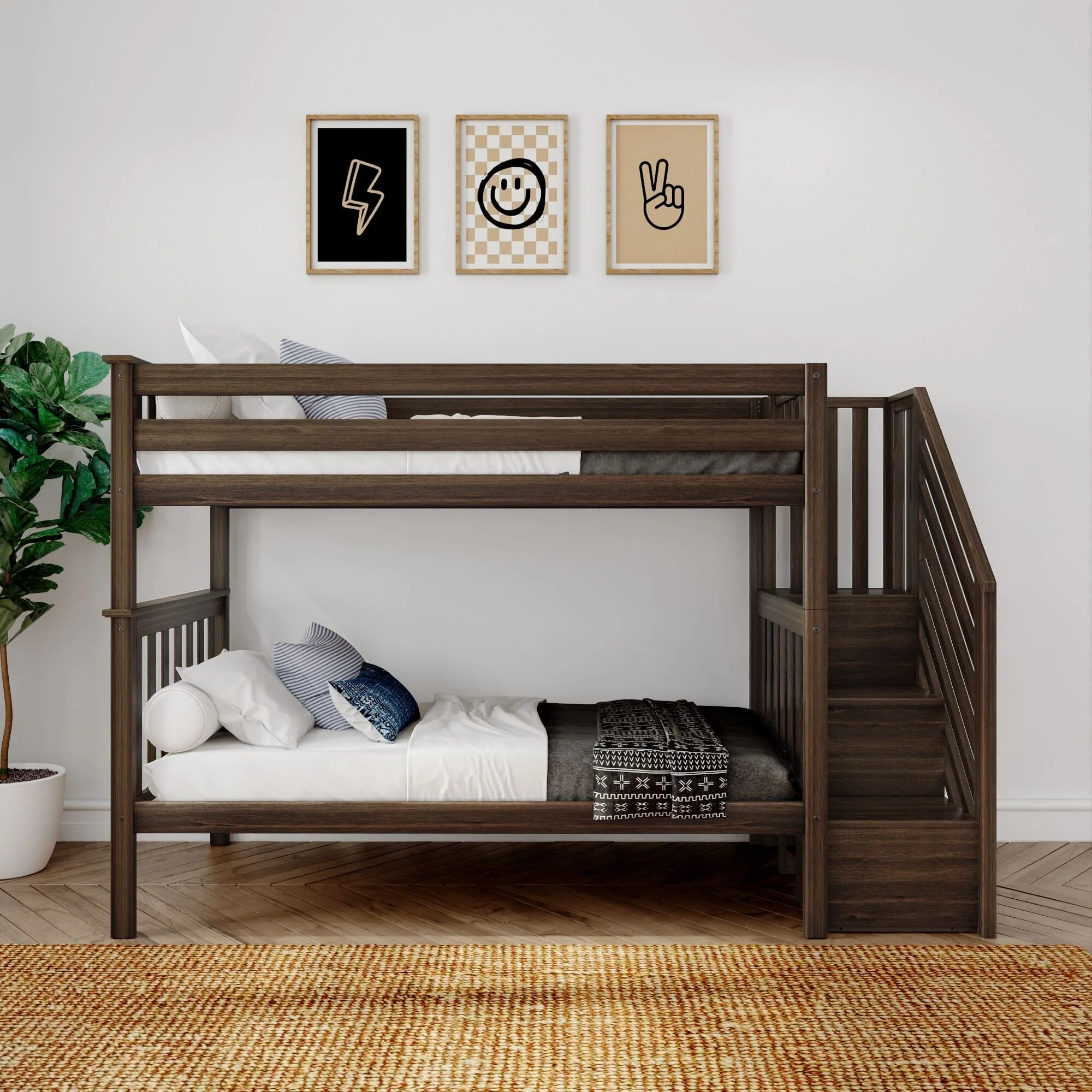 Twin Over Twin Bunk Bed With Stairs - Image 8