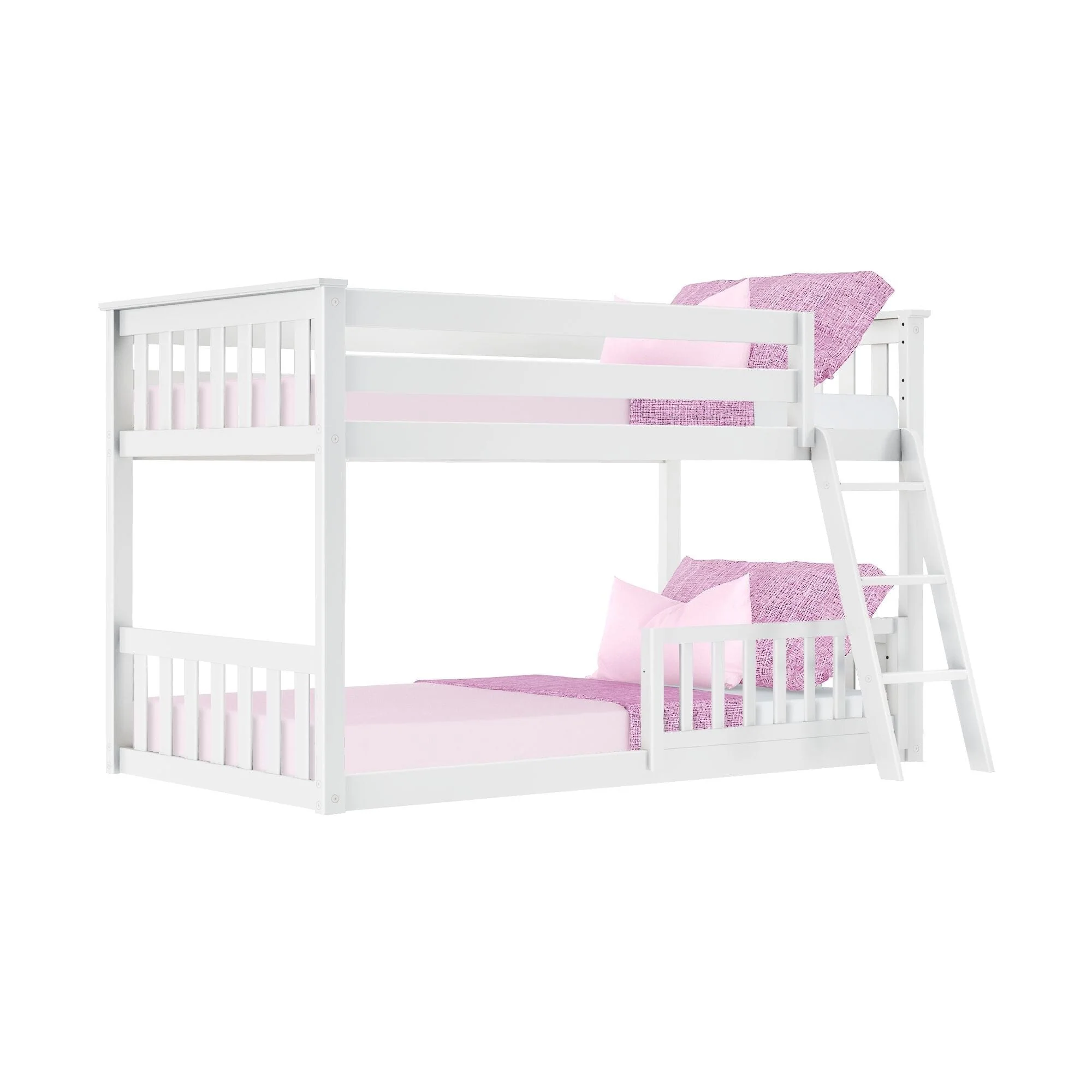 Twin Over Twin Low Bunk With Guardrails - Image 37