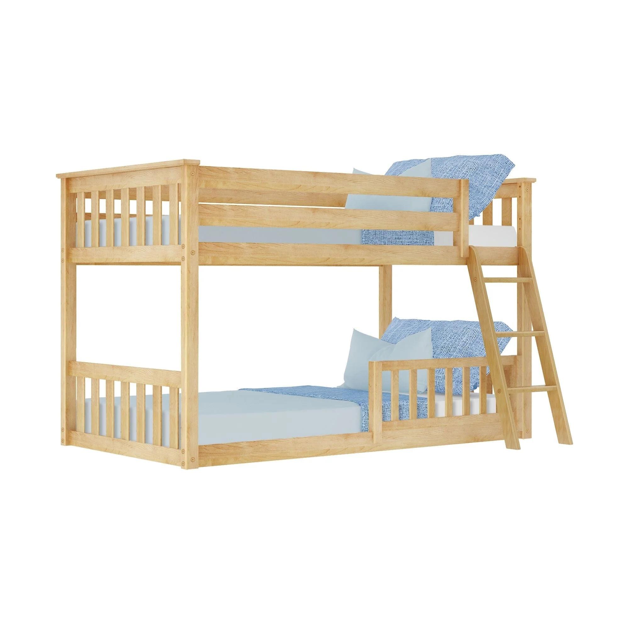 Twin Over Twin Low Bunk With Guardrails - Image 40
