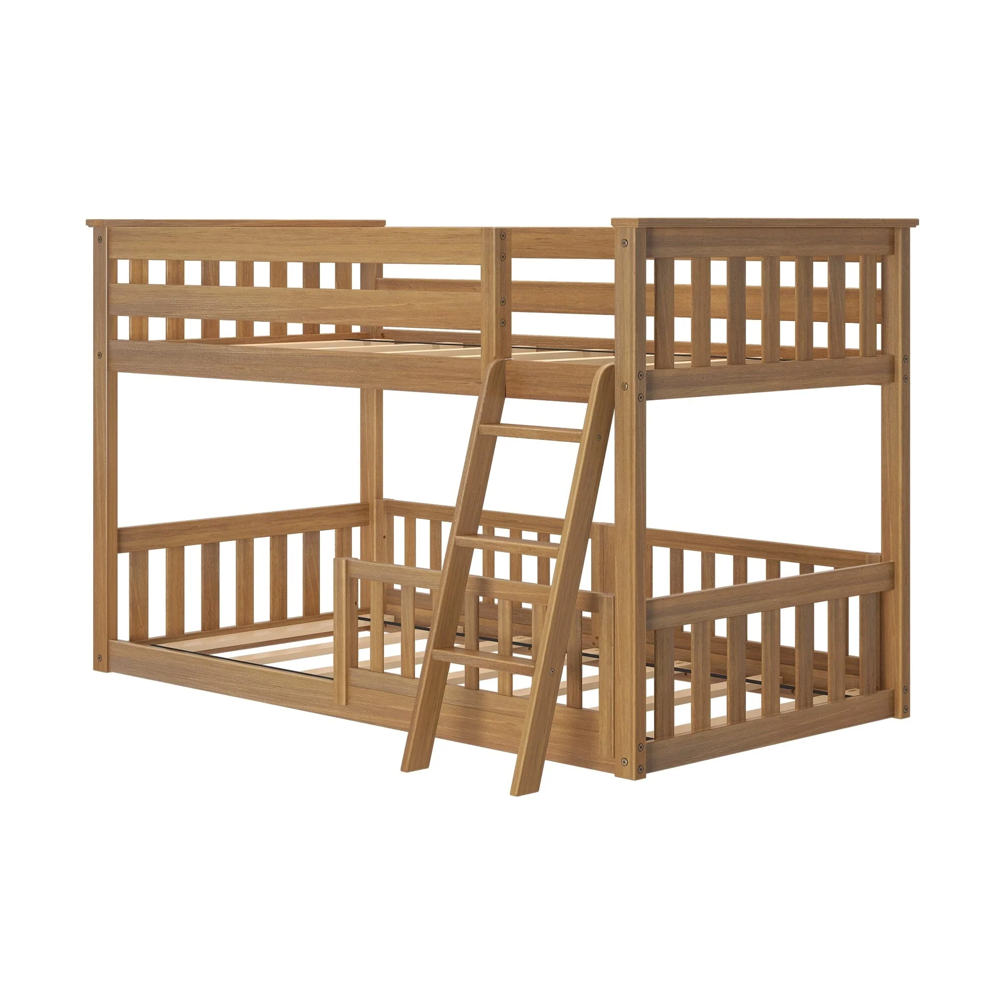 Twin Over Twin Low Bunk With Guardrails - Image 51