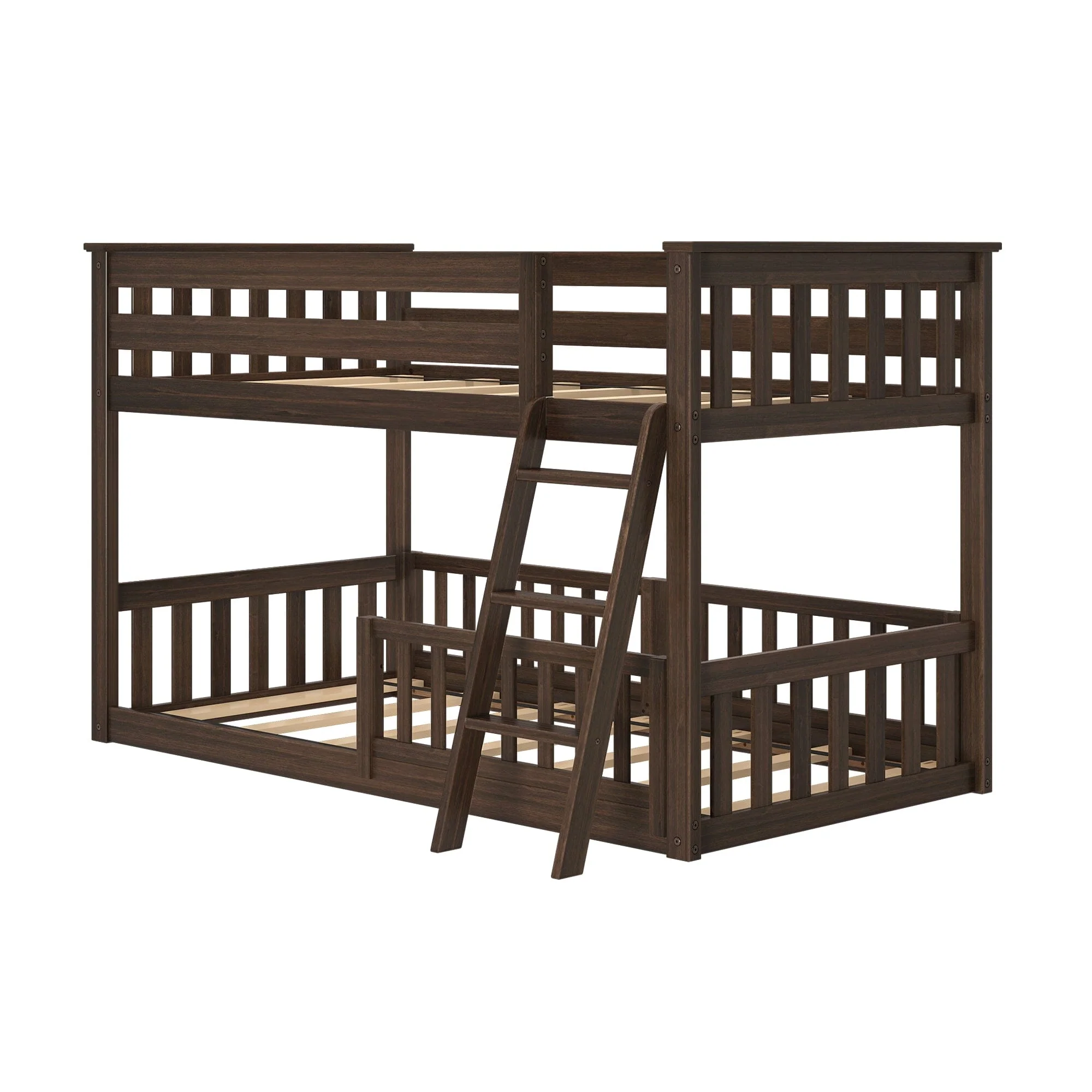 Twin Over Twin Low Bunk With Guardrails - Image 54