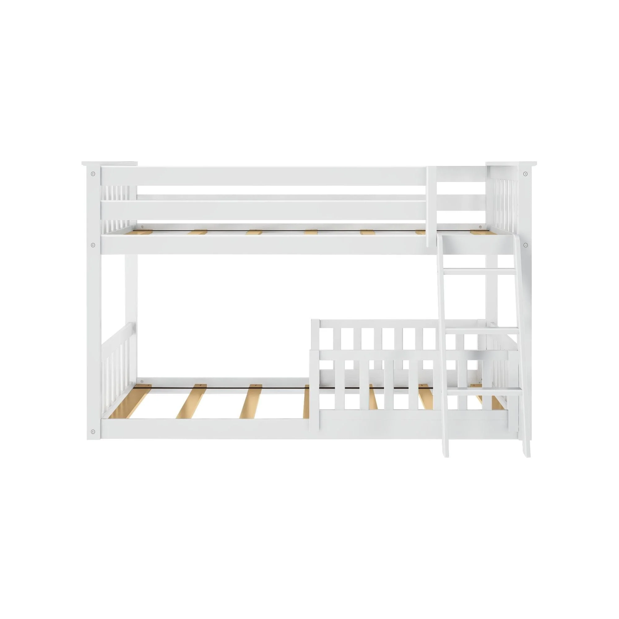 Twin Over Twin Low Bunk With Guardrails - Image 56