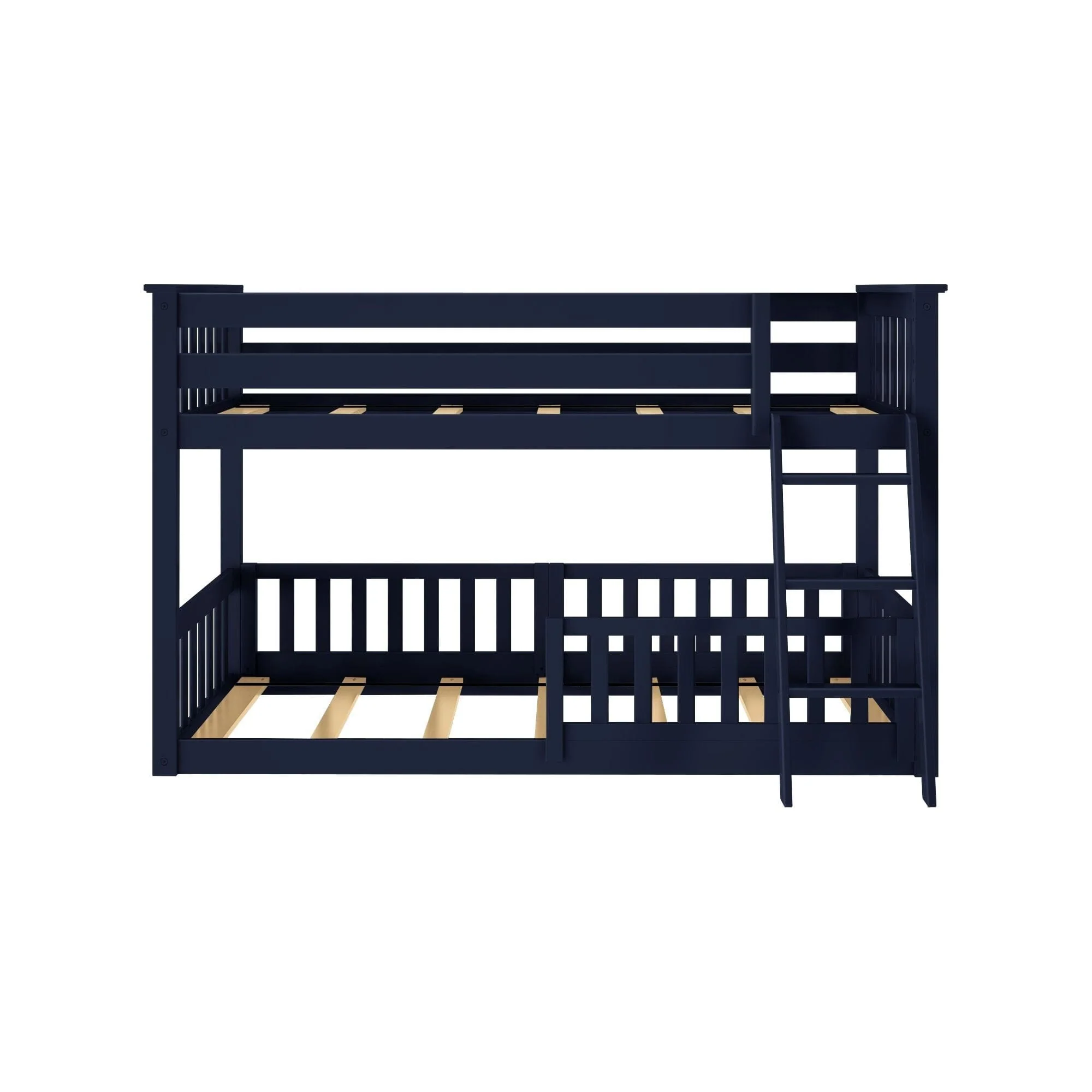 Twin Over Twin Low Bunk With Guardrails - Image 60