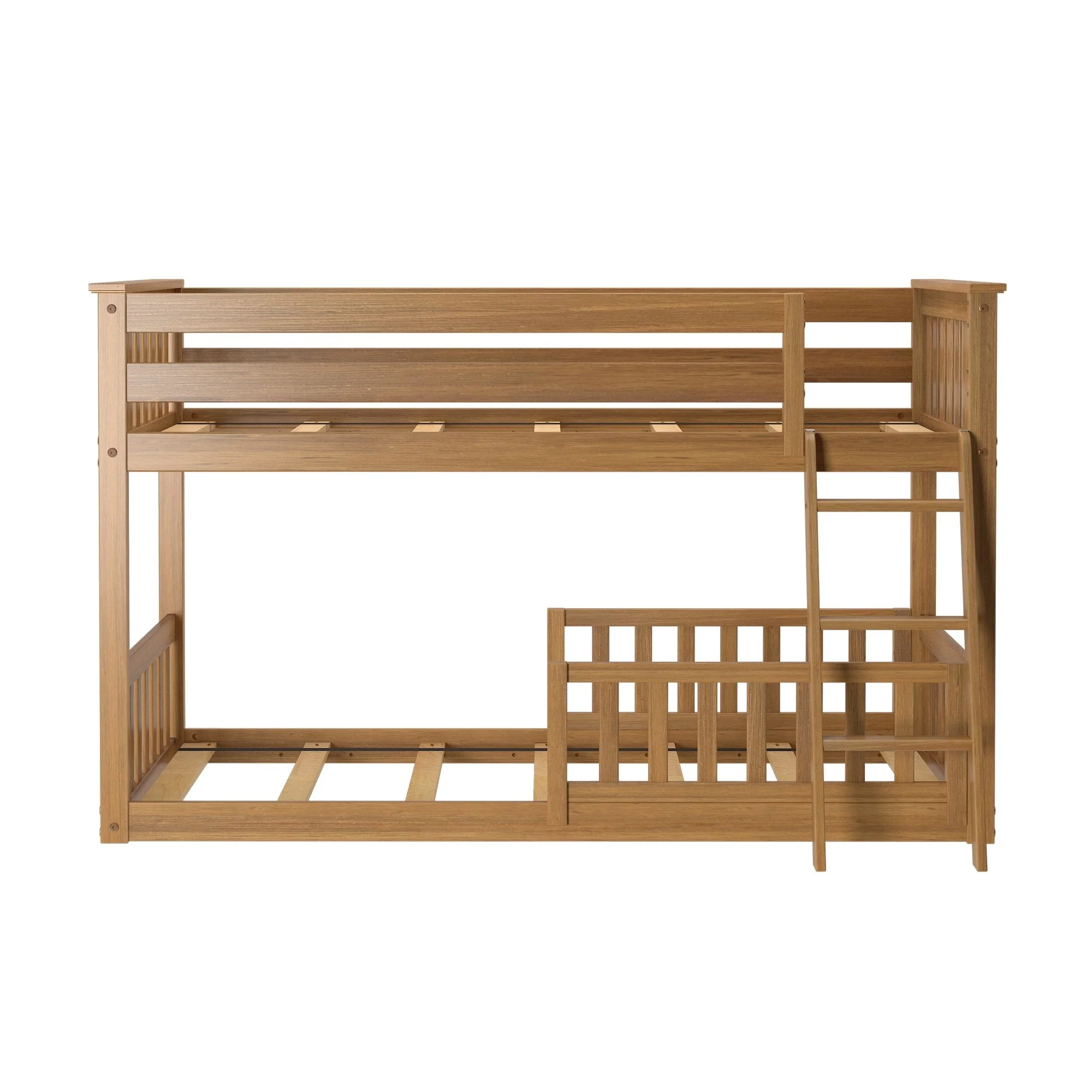 Twin Over Twin Low Bunk With Guardrails - Image 68