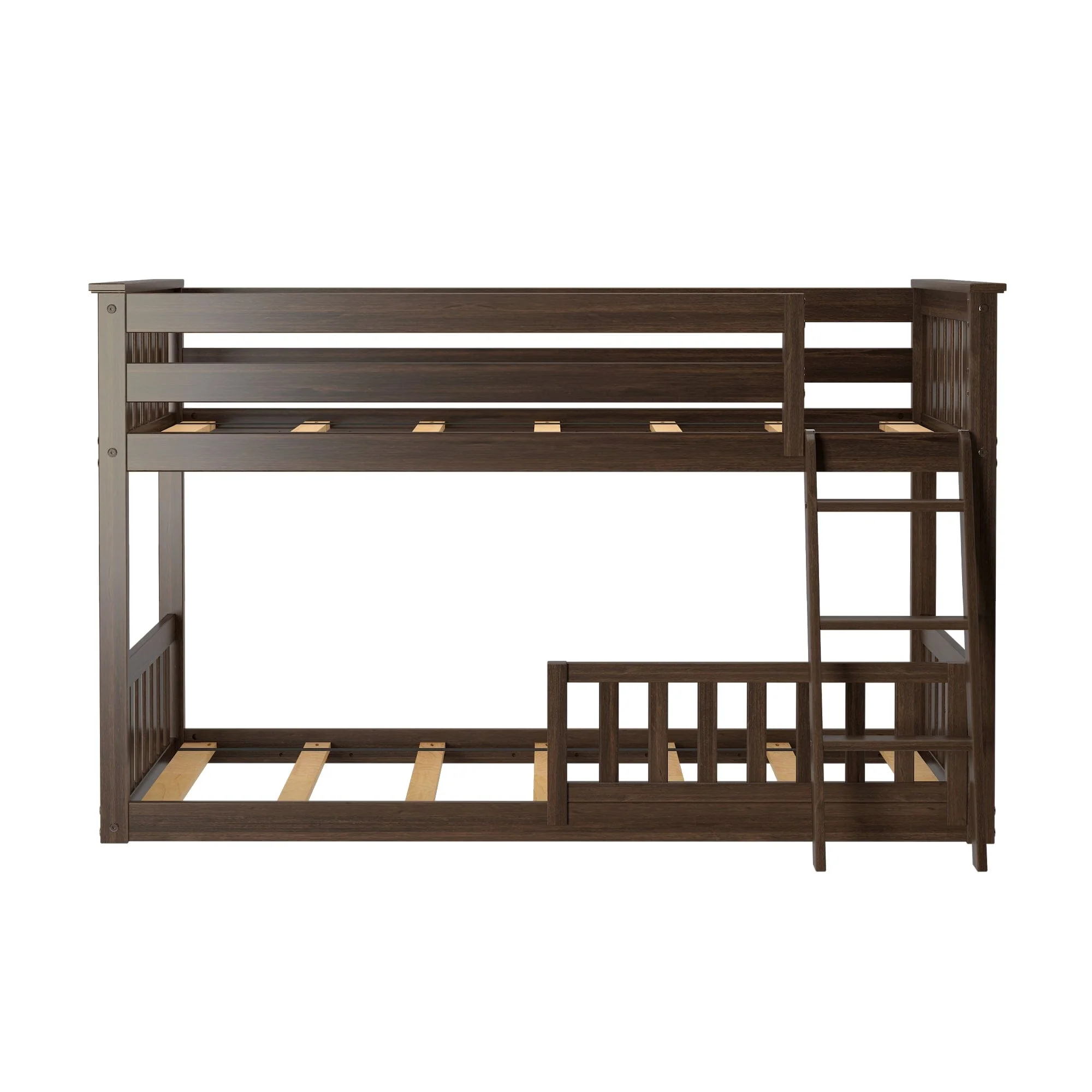Twin Over Twin Low Bunk With Guardrails - Image 70