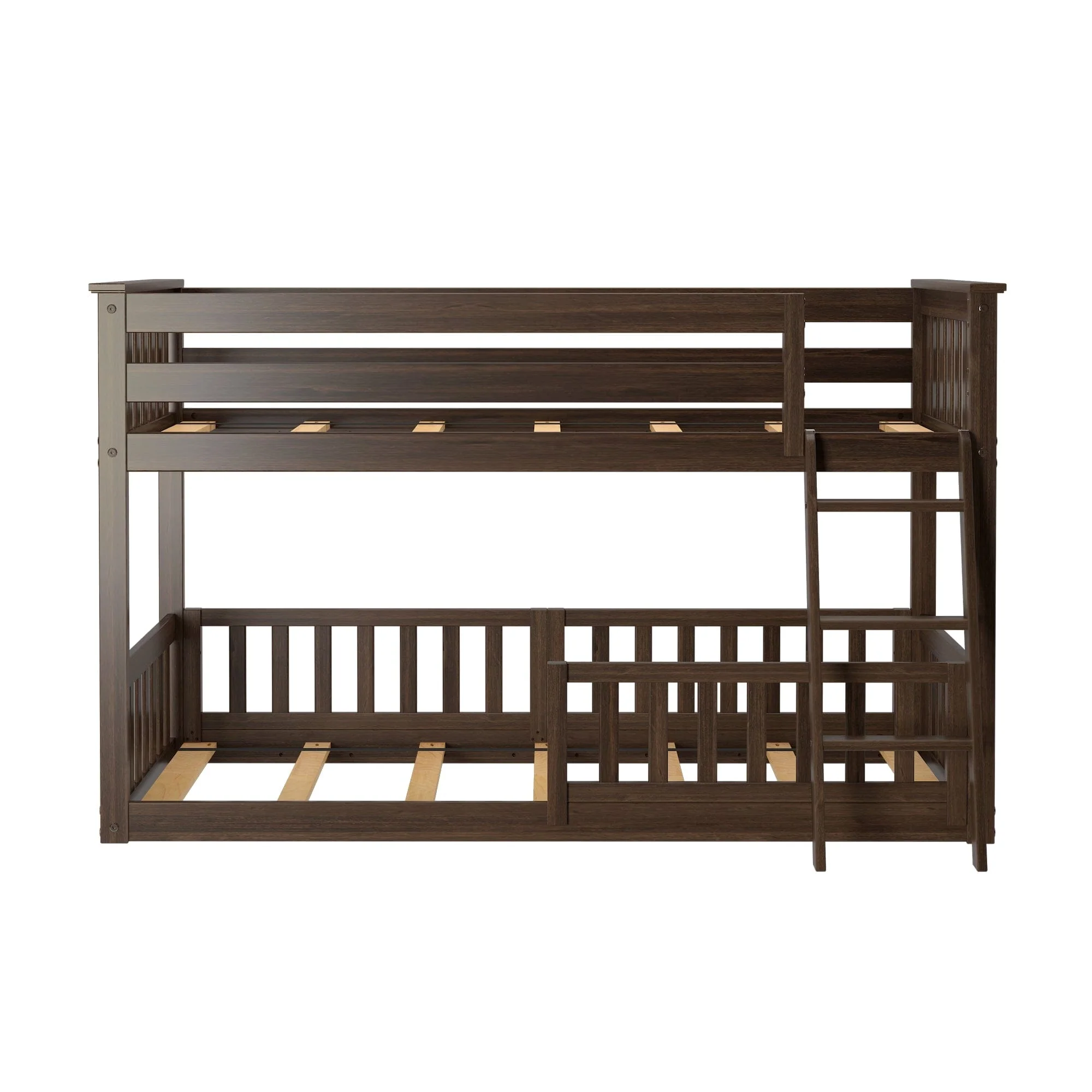 Twin Over Twin Low Bunk With Guardrails - Image 72