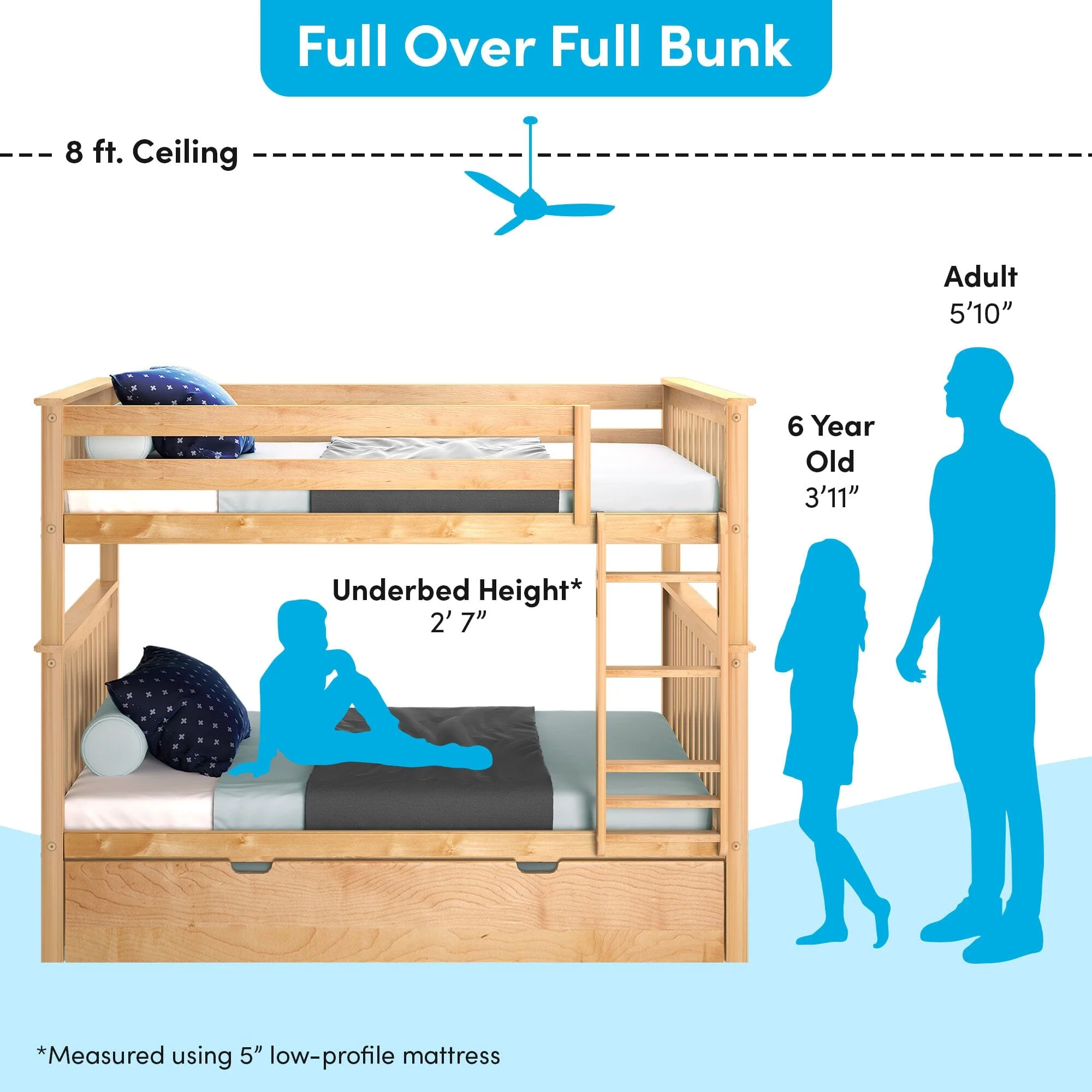 Twin Over Twin Bunk Bed With Trundle - Image 54