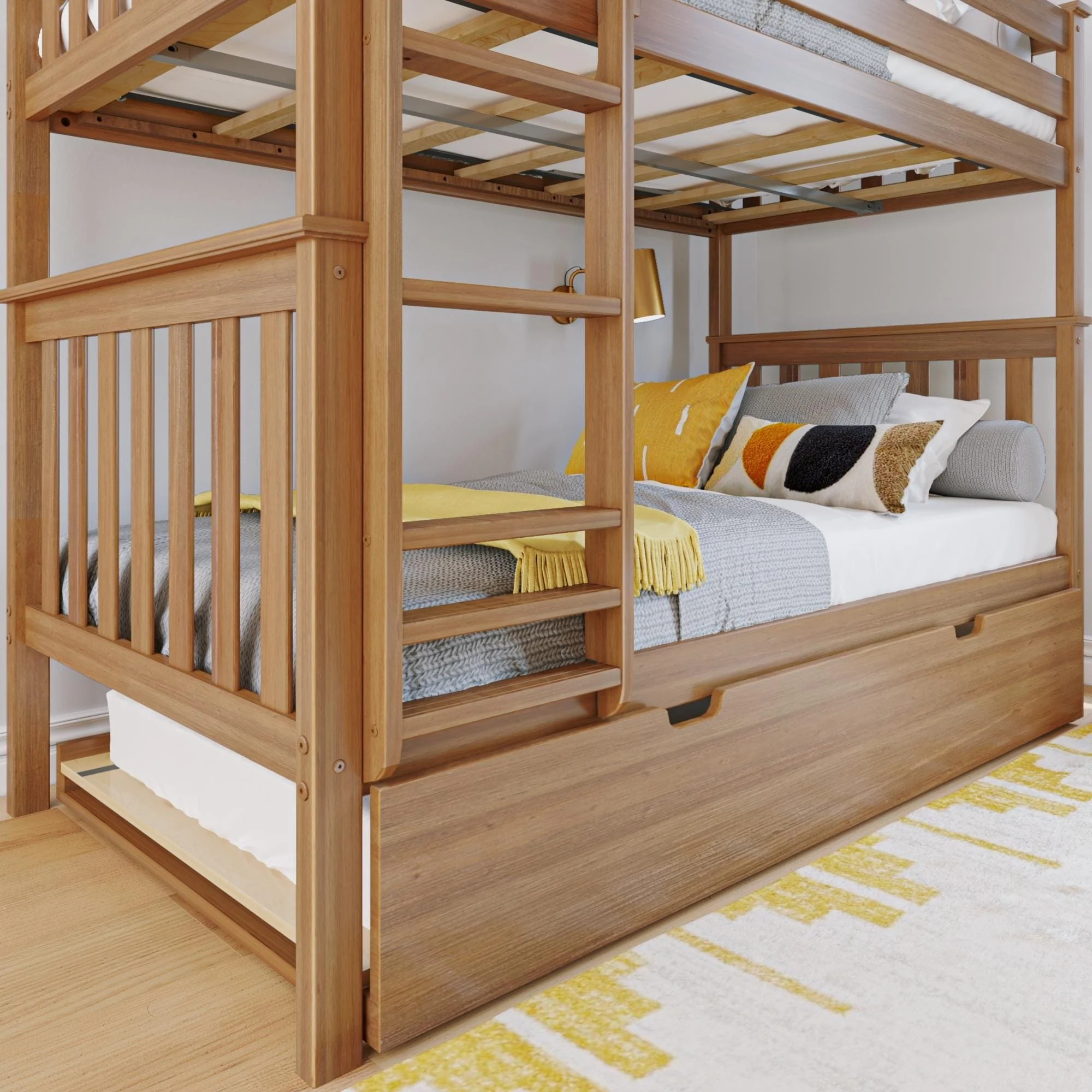 Twin Over Twin Bunk Bed With Trundle - Image 9