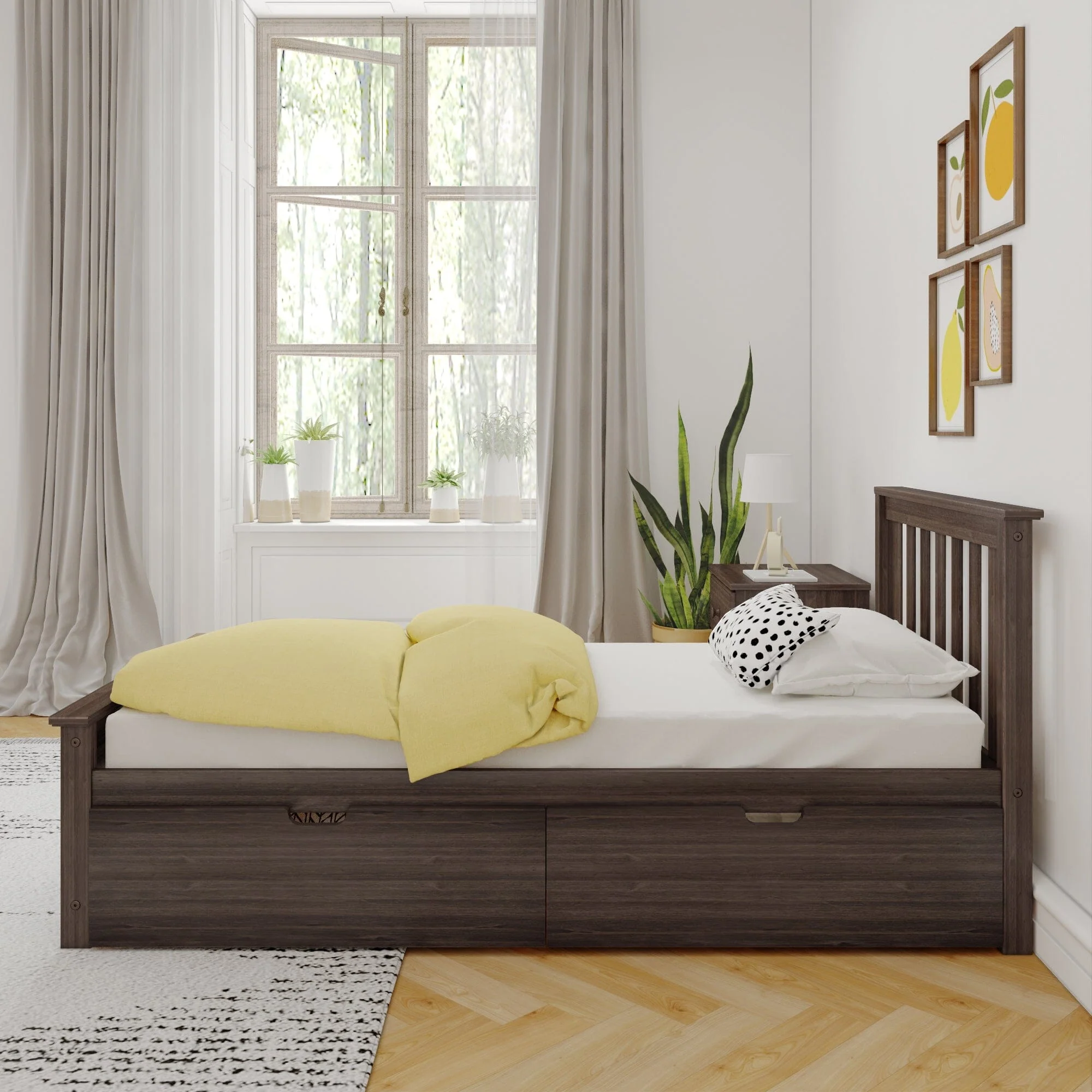 Twin Slatted Bed With Storage Drawers - Image 10