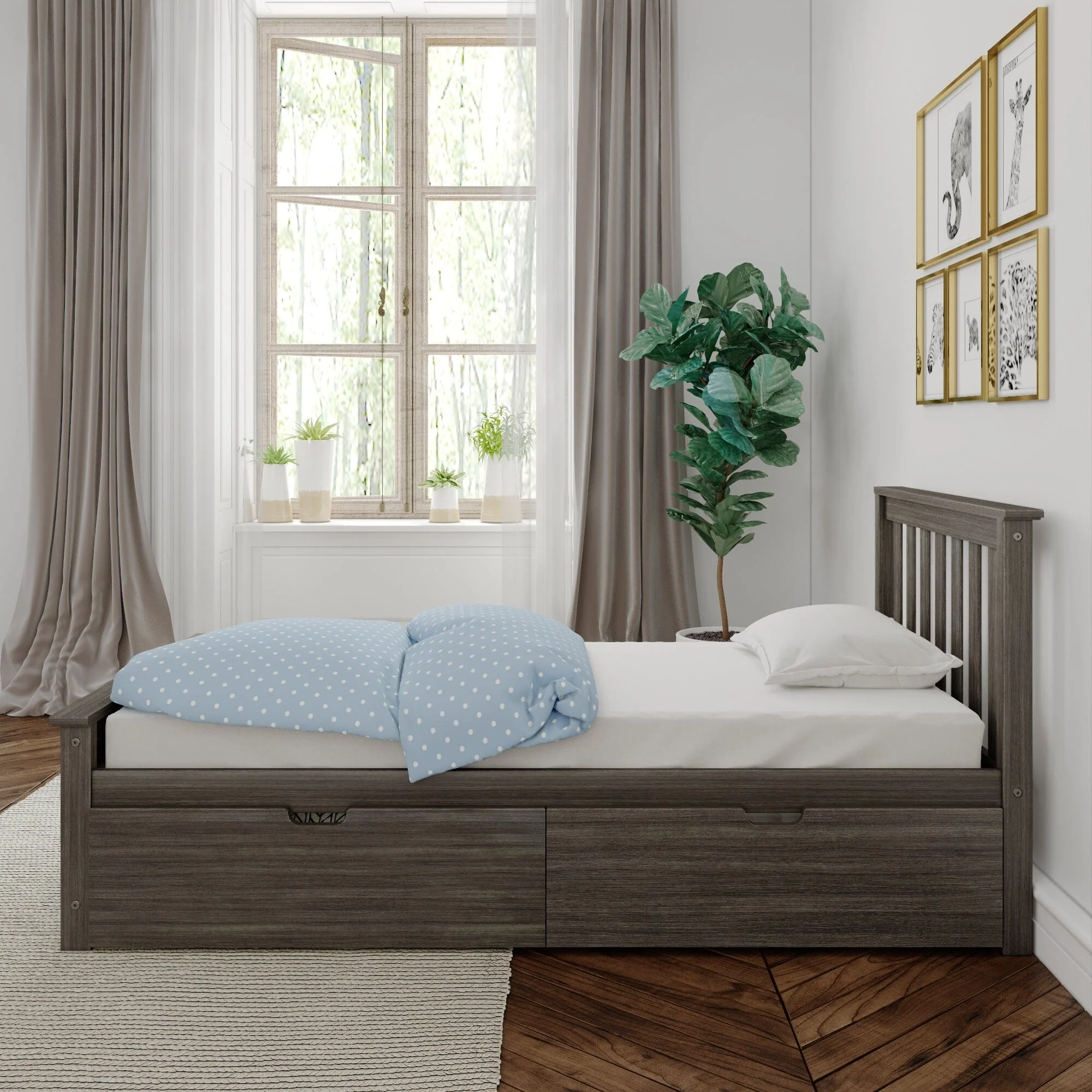 Twin Slatted Bed With Storage Drawers - Image 12