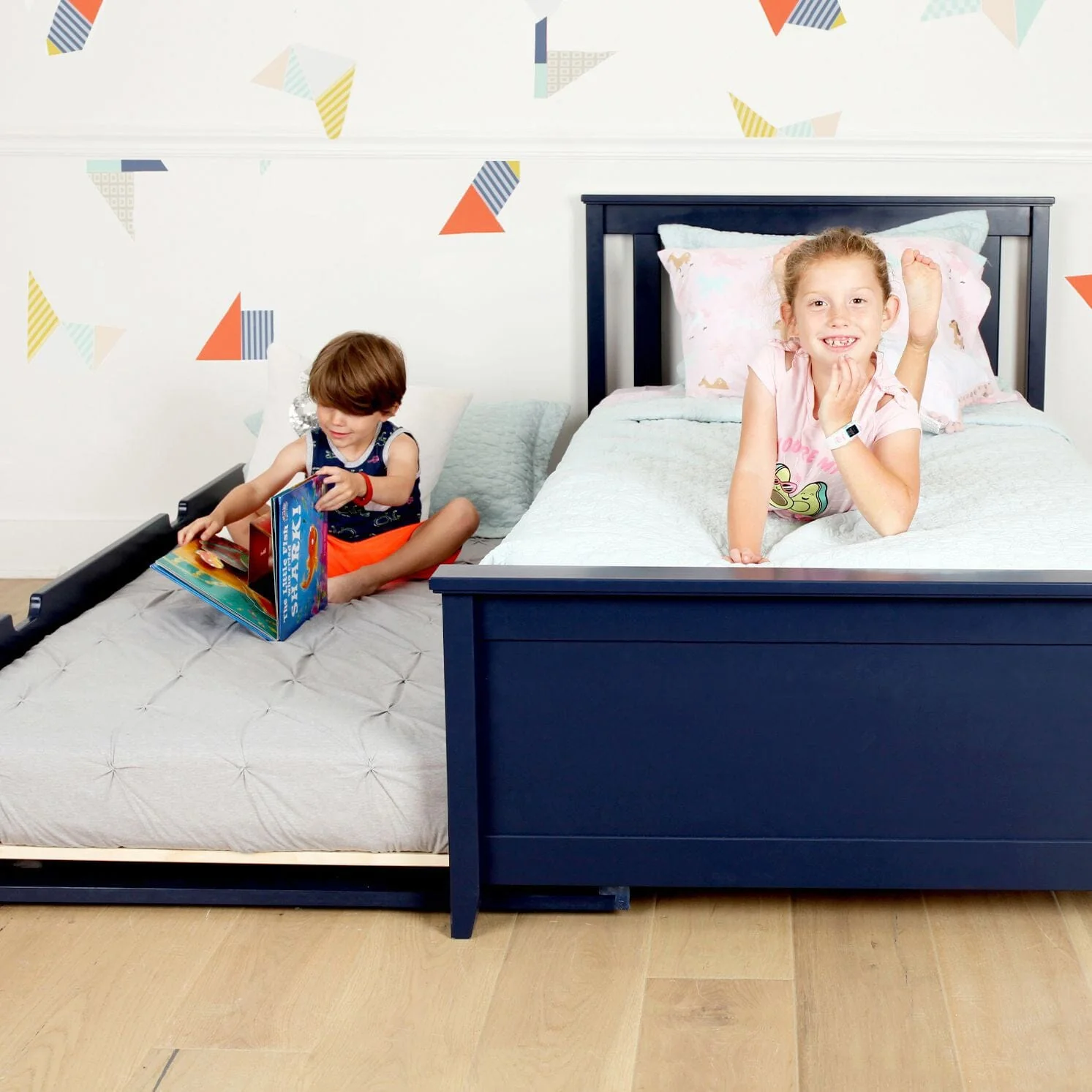 Twin Slatted Bed With Trundle - Image 22