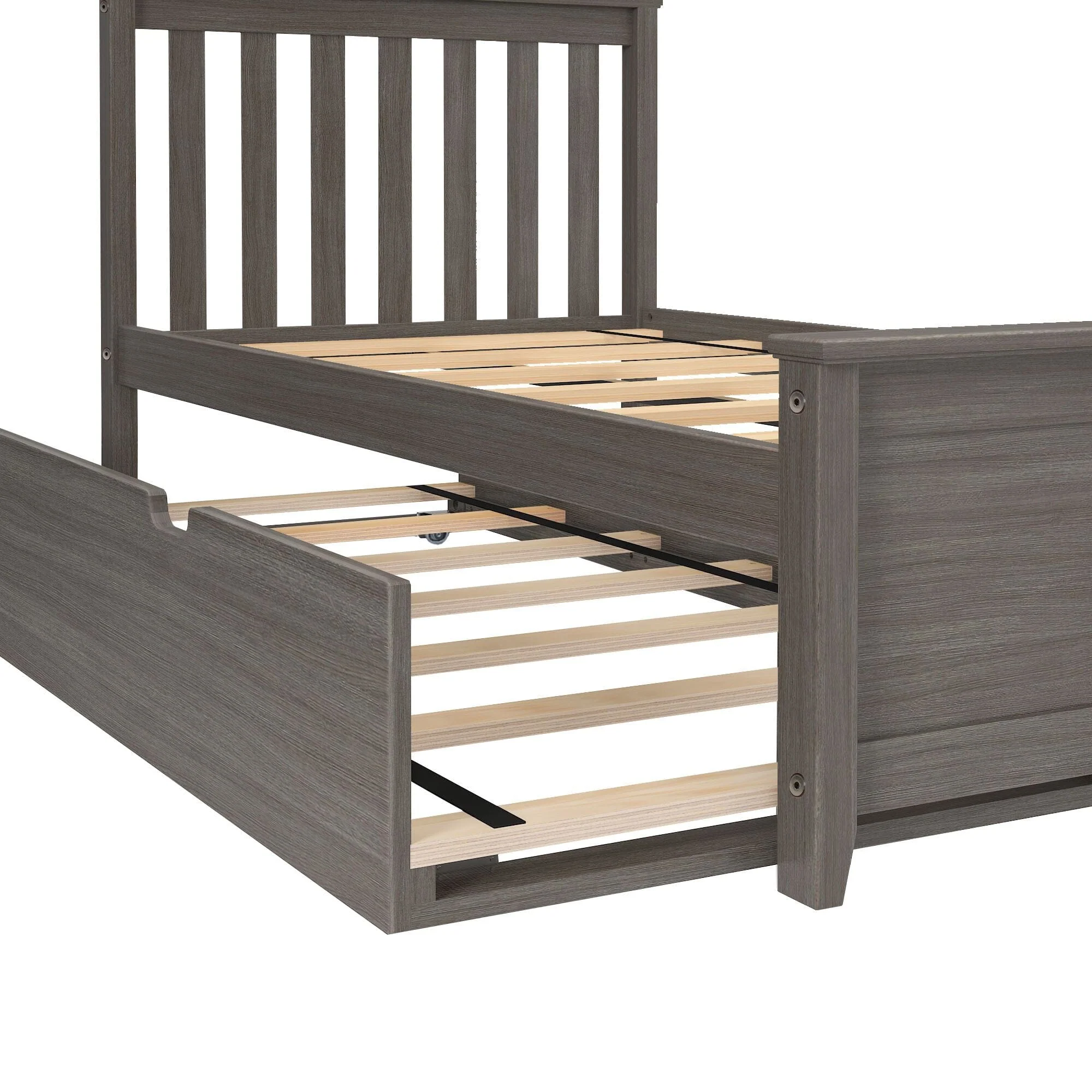 Twin Slatted Bed With Trundle - Image 25