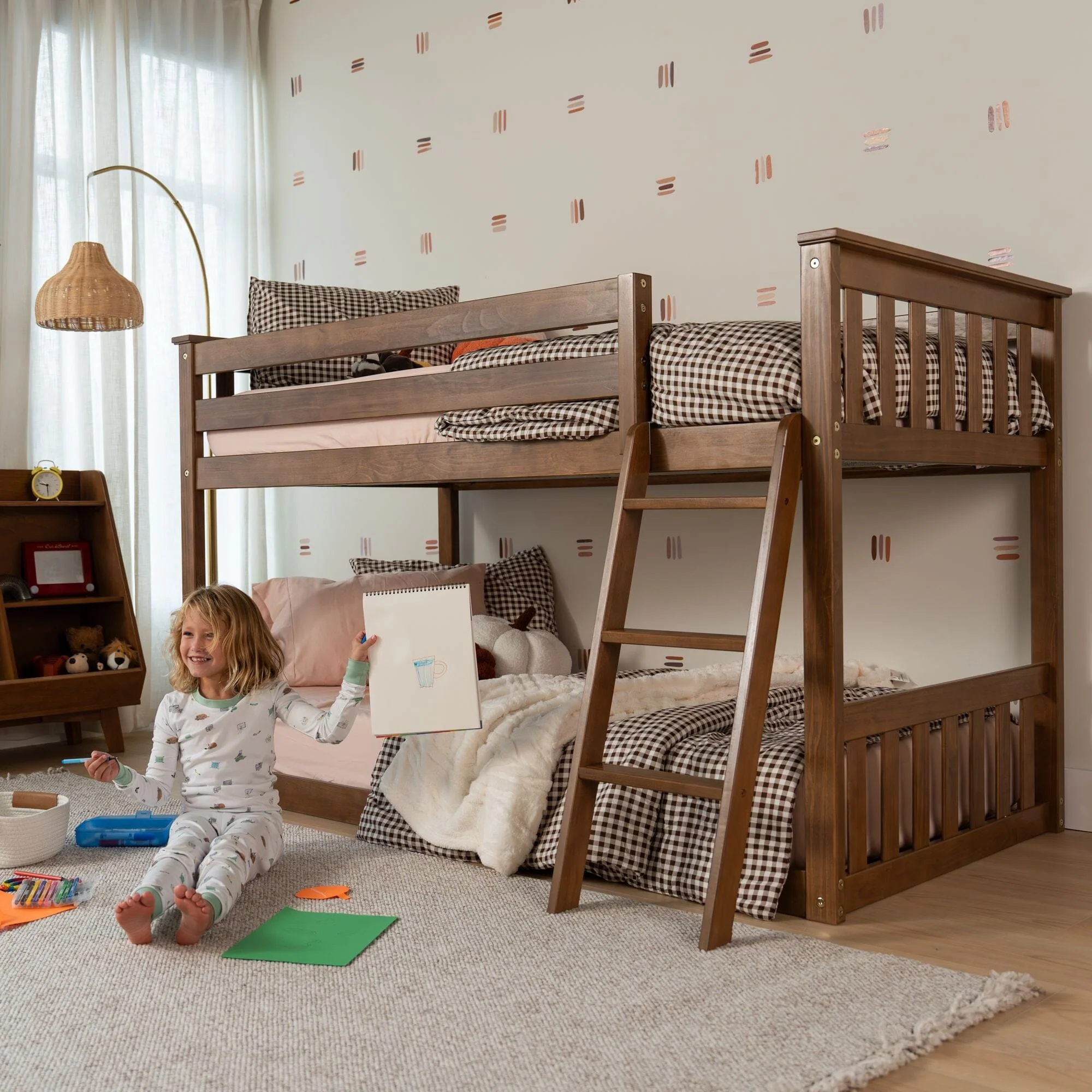 Twin Over Twin Low Bunk Bed - Image 42