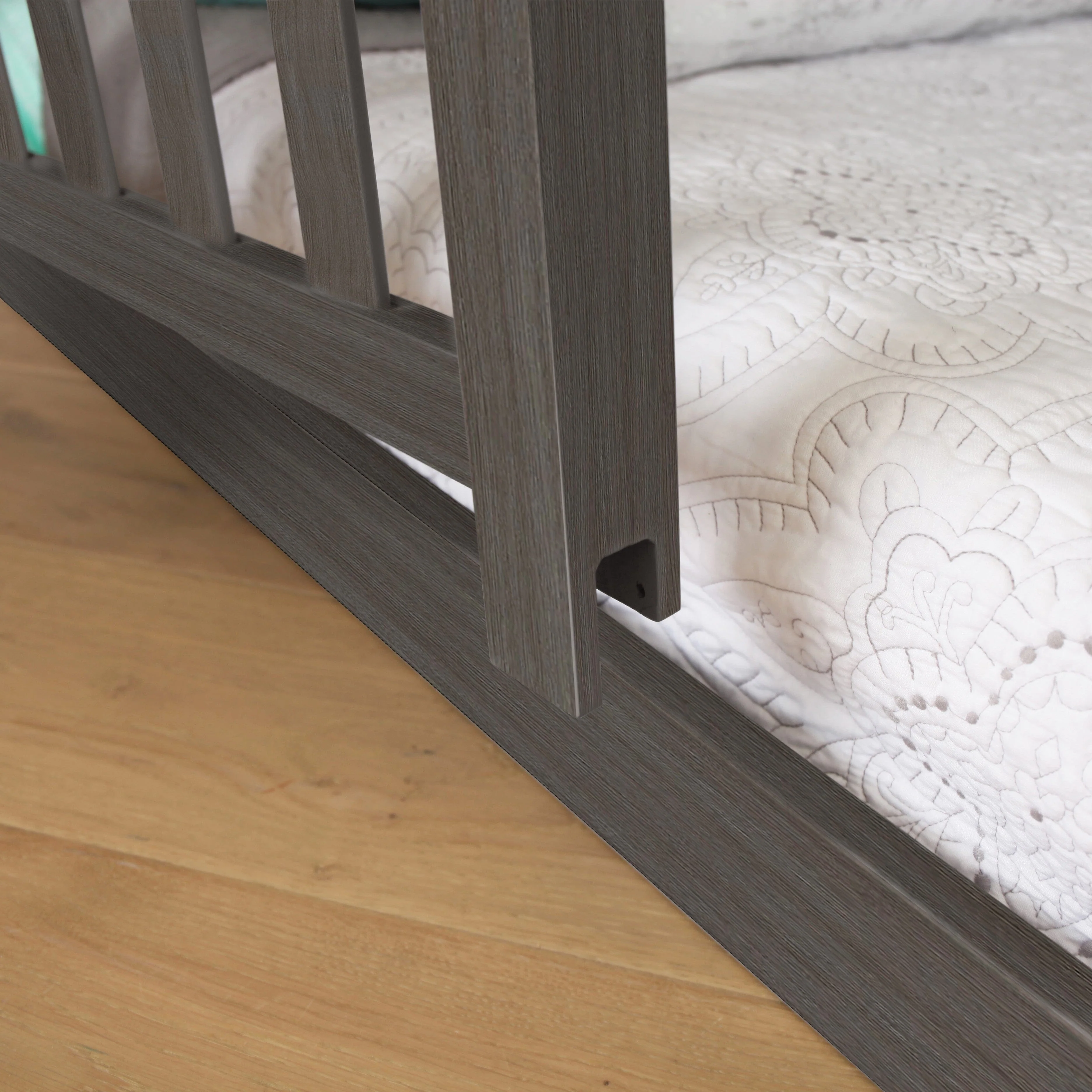 Twin Over Twin Low Bunk Bed With Stairs & Guardrails - Image 66