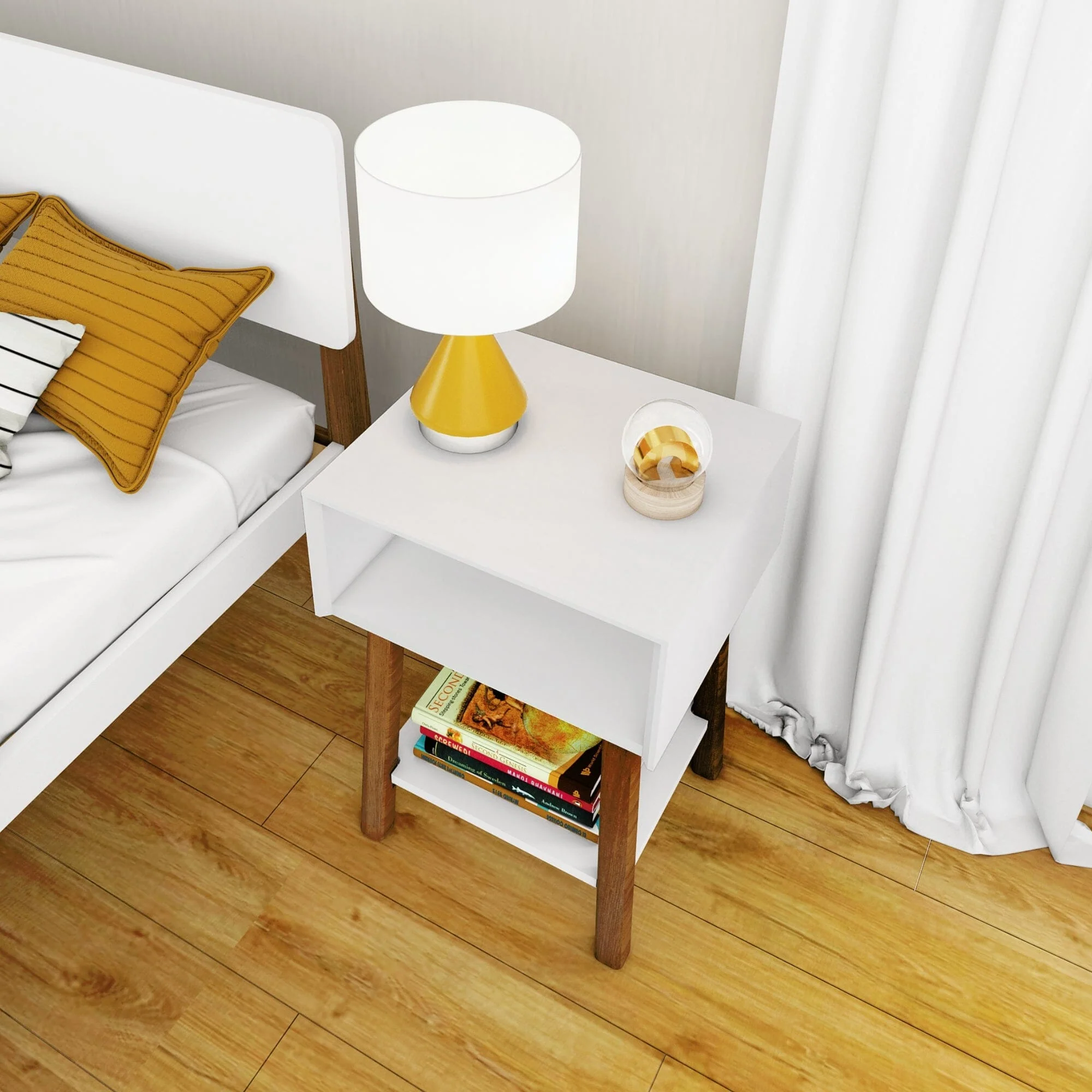 Mid-Century Modern Cubby Nightstand - Image 17