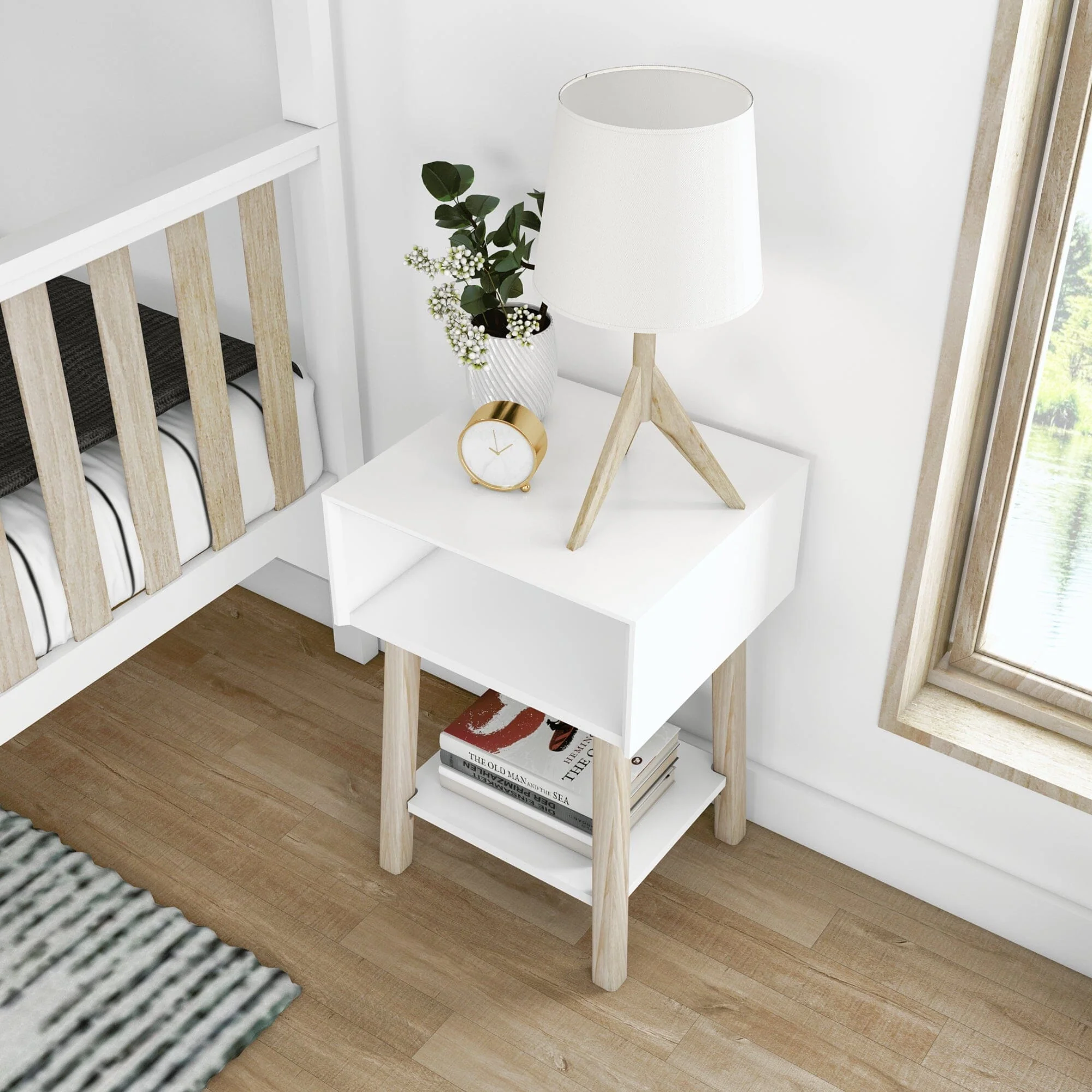 Mid-Century Modern Cubby Nightstand - Image 19