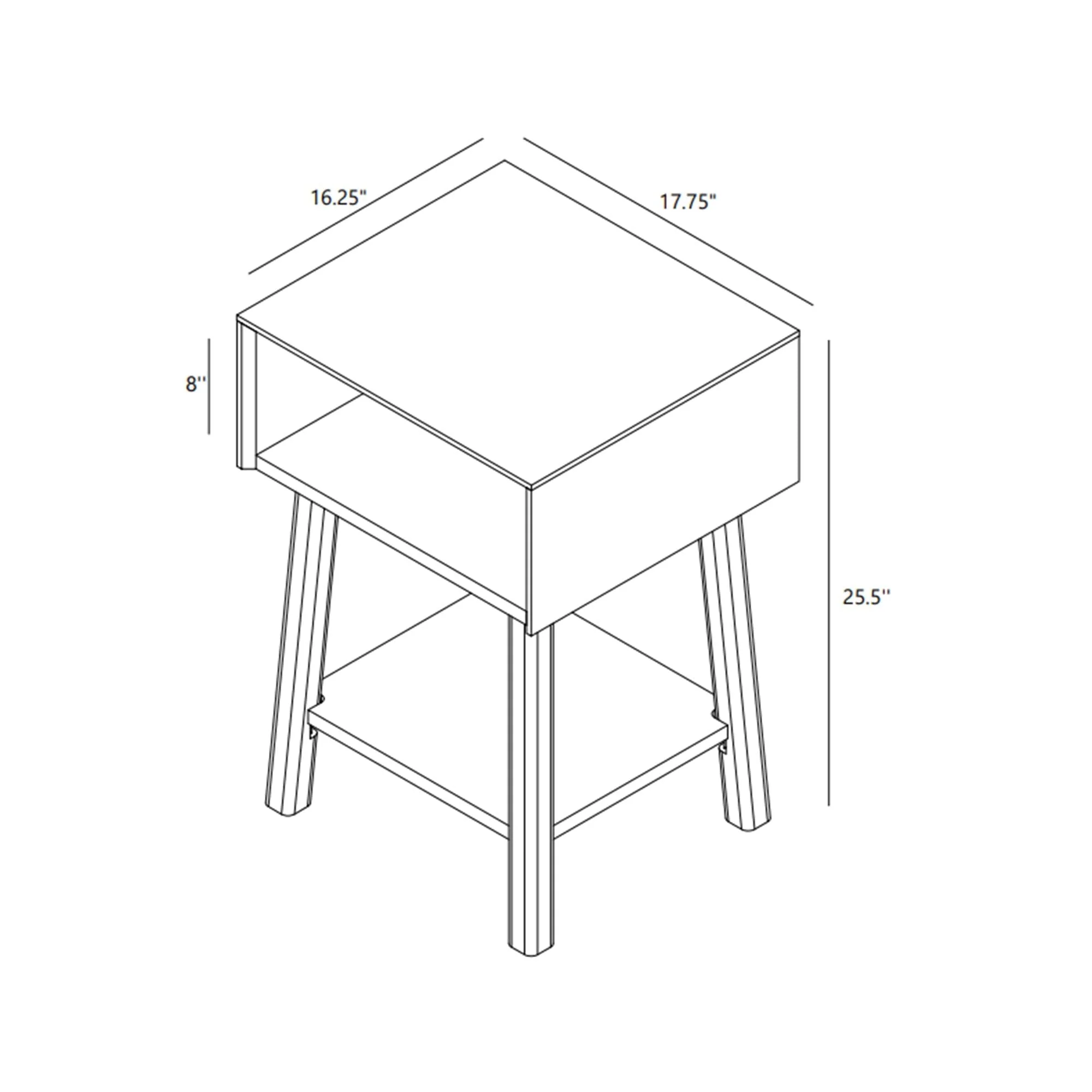 Mid-Century Modern Cubby Nightstand - Image 24