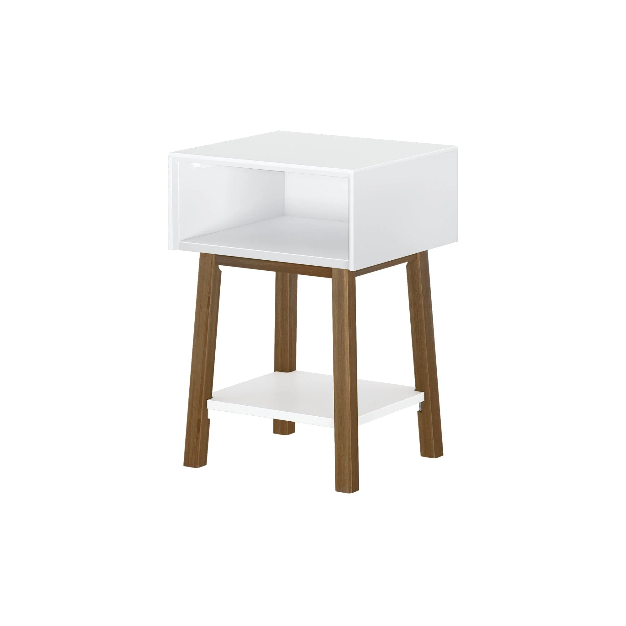Mid-Century Modern Cubby Nightstand - Image 9