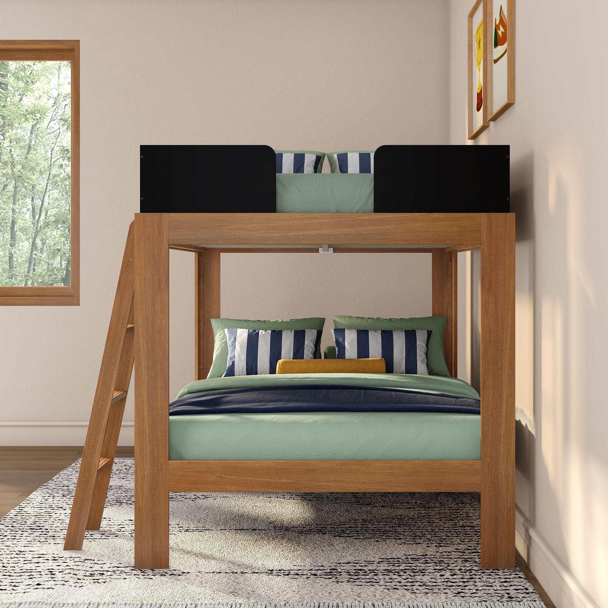 Mid-Century Modern Full Over Full Bunk Bed - Image 18