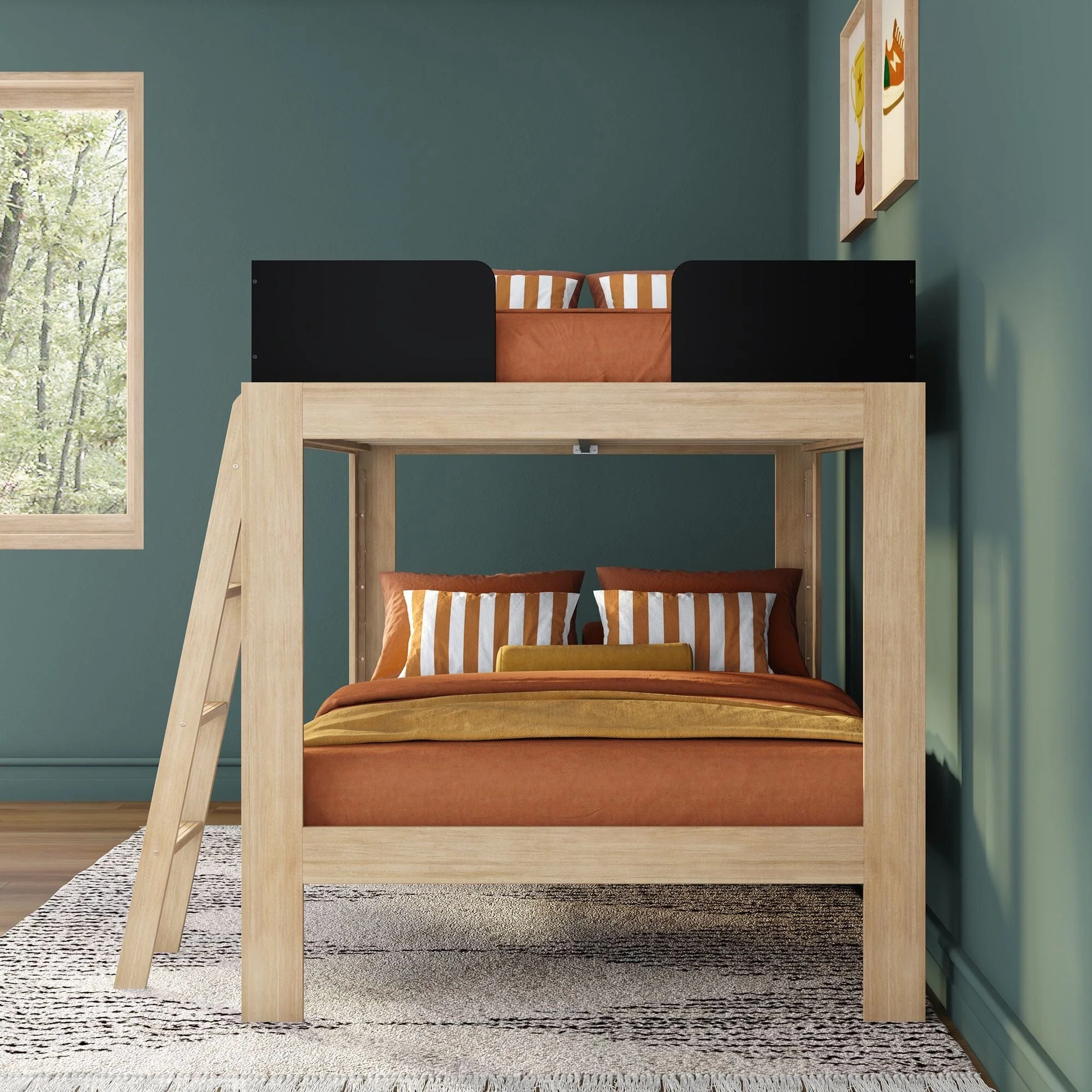 Mid-Century Modern Full Over Full Bunk Bed - Image 19
