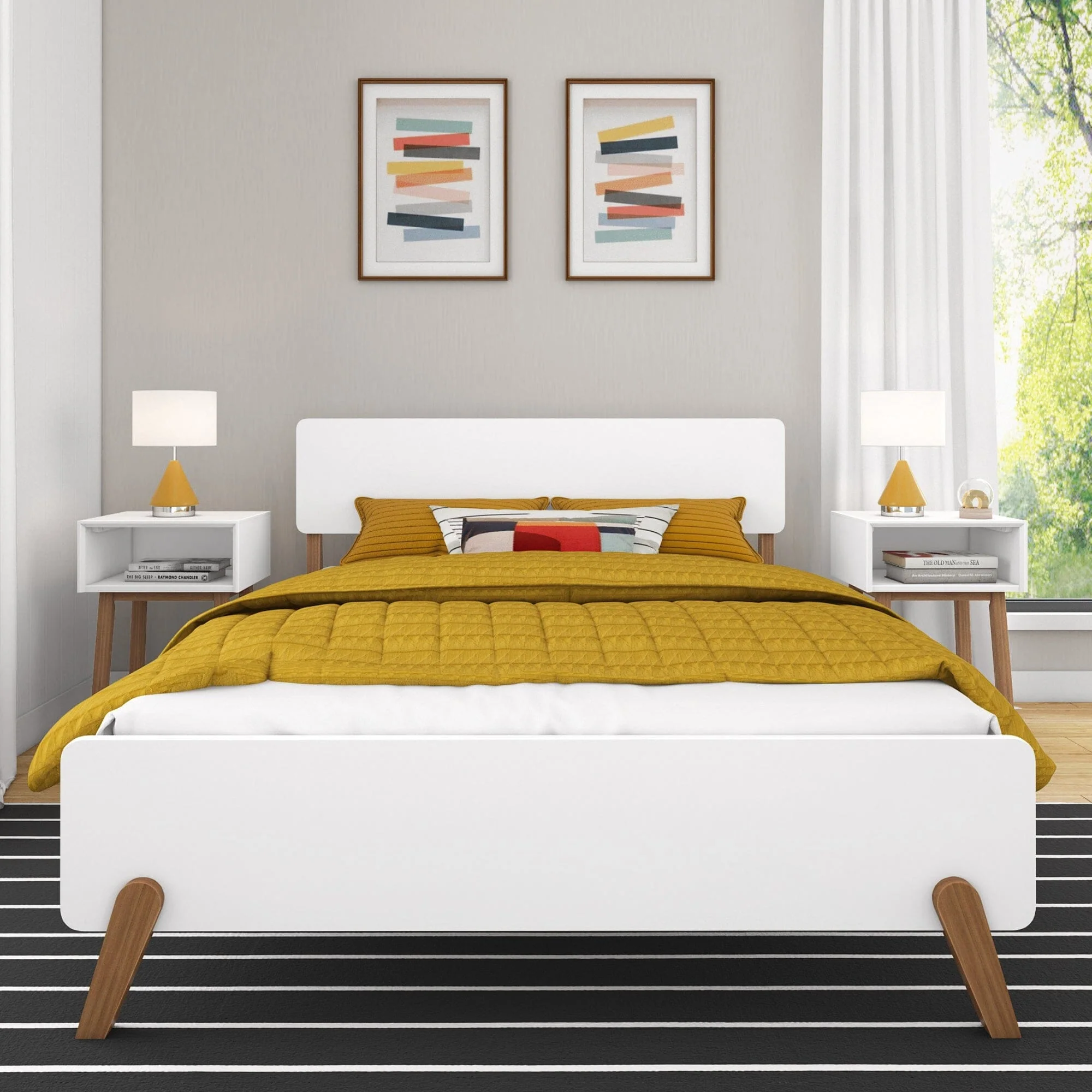 Mid-Century Modern Full Bed - Image 6