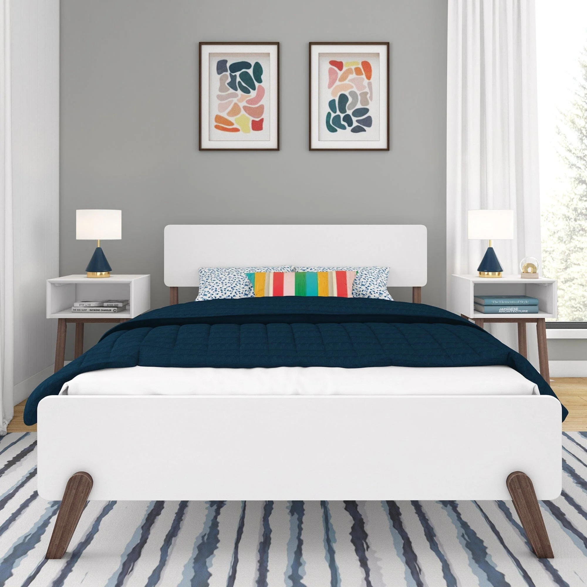 Mid-Century Modern Full Bed - Image 8