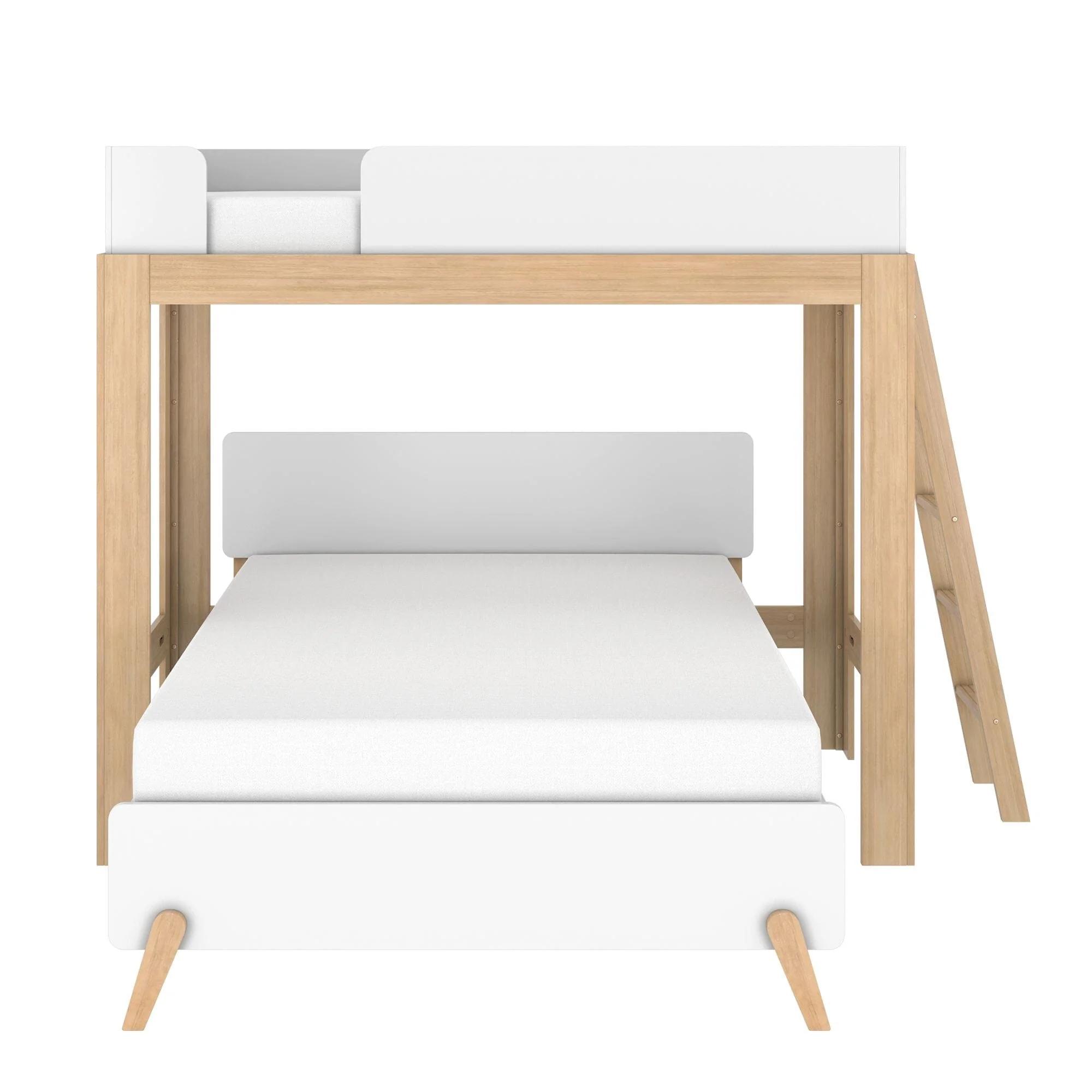 Mid-Century Modern Twin Over Full L-Shaped Bunk Bed - Image 18