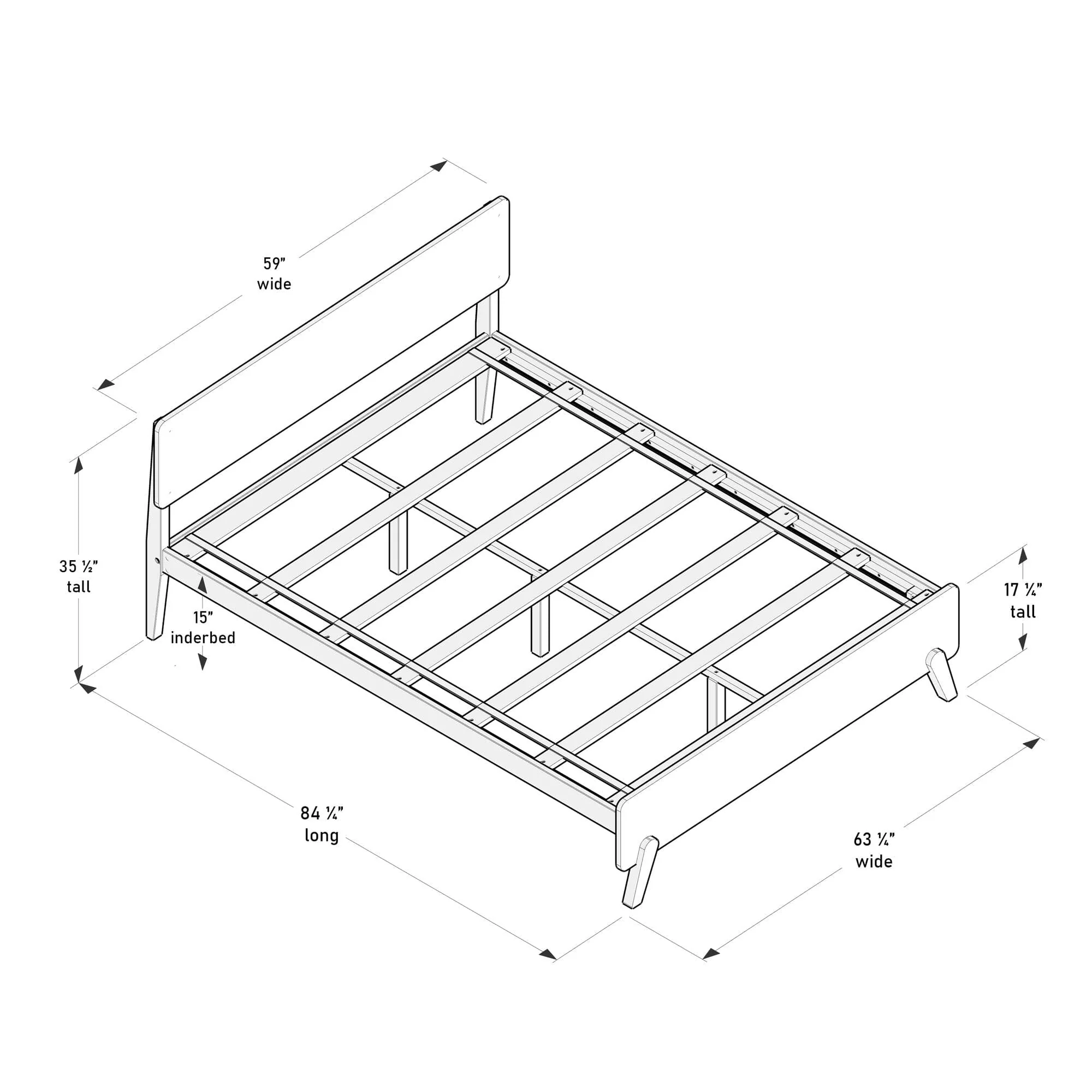 Mid-Century Modern Queen Bed - Image 33