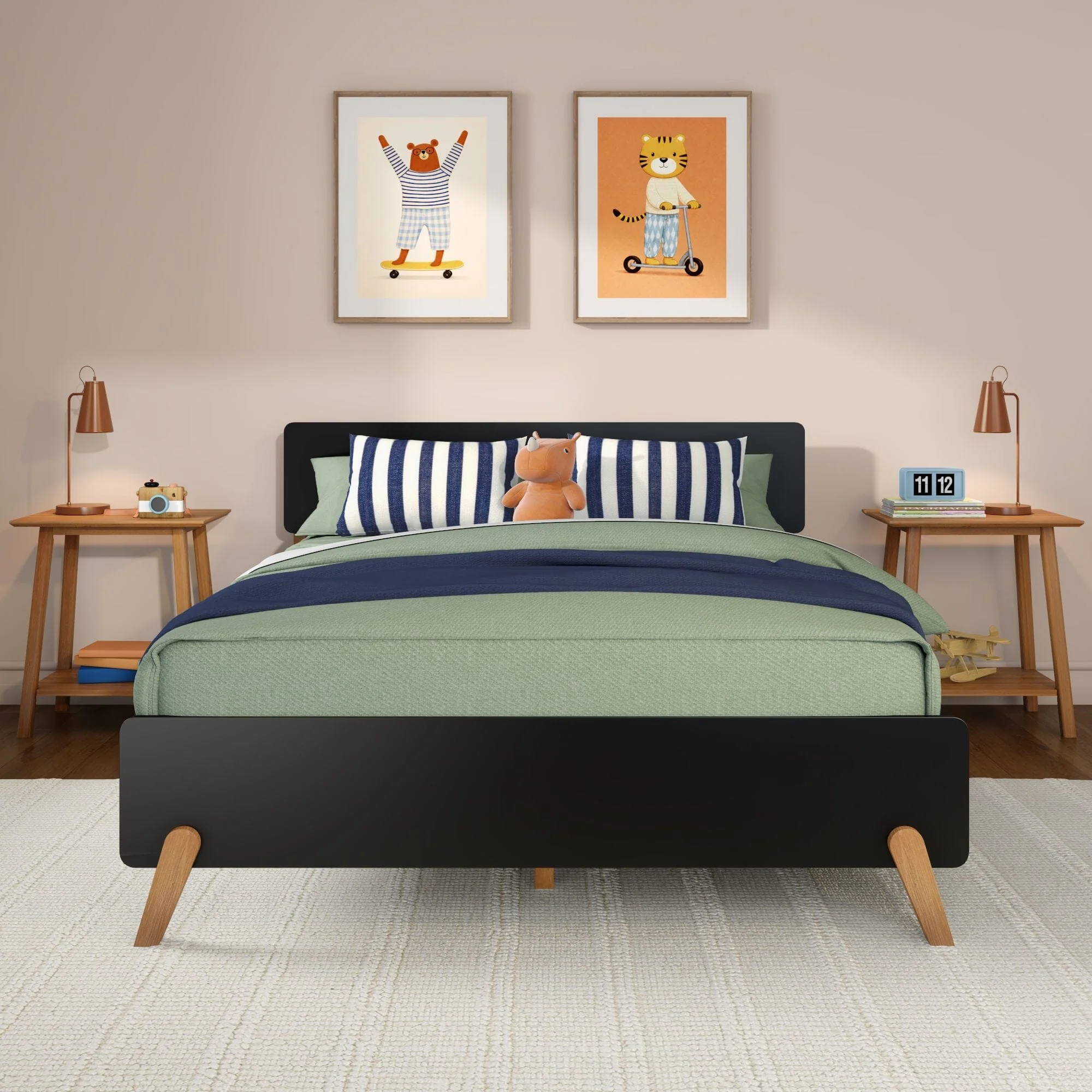 Mid-Century Modern Queen Bed - Image 7