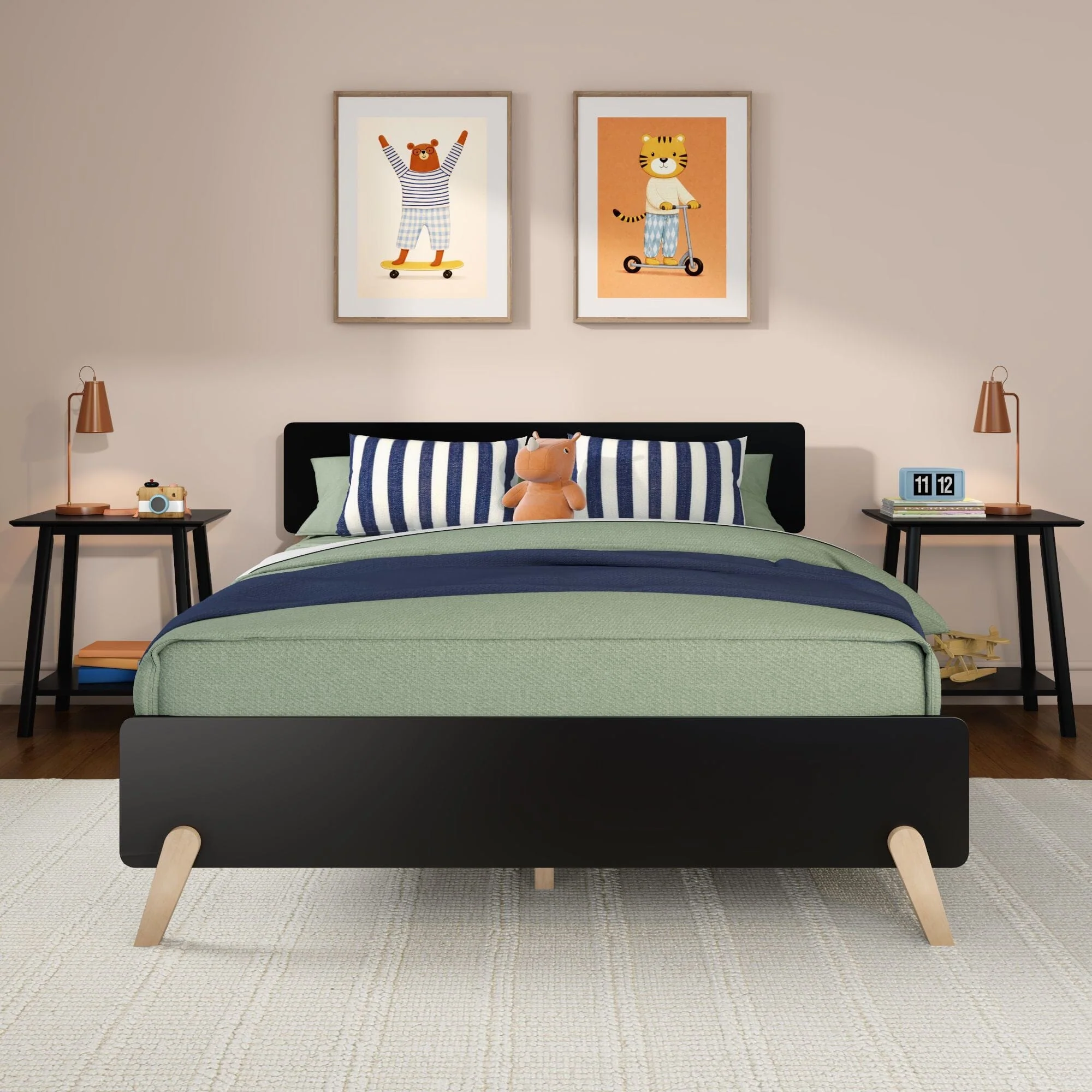 Mid-Century Modern Queen Bed - Image 8