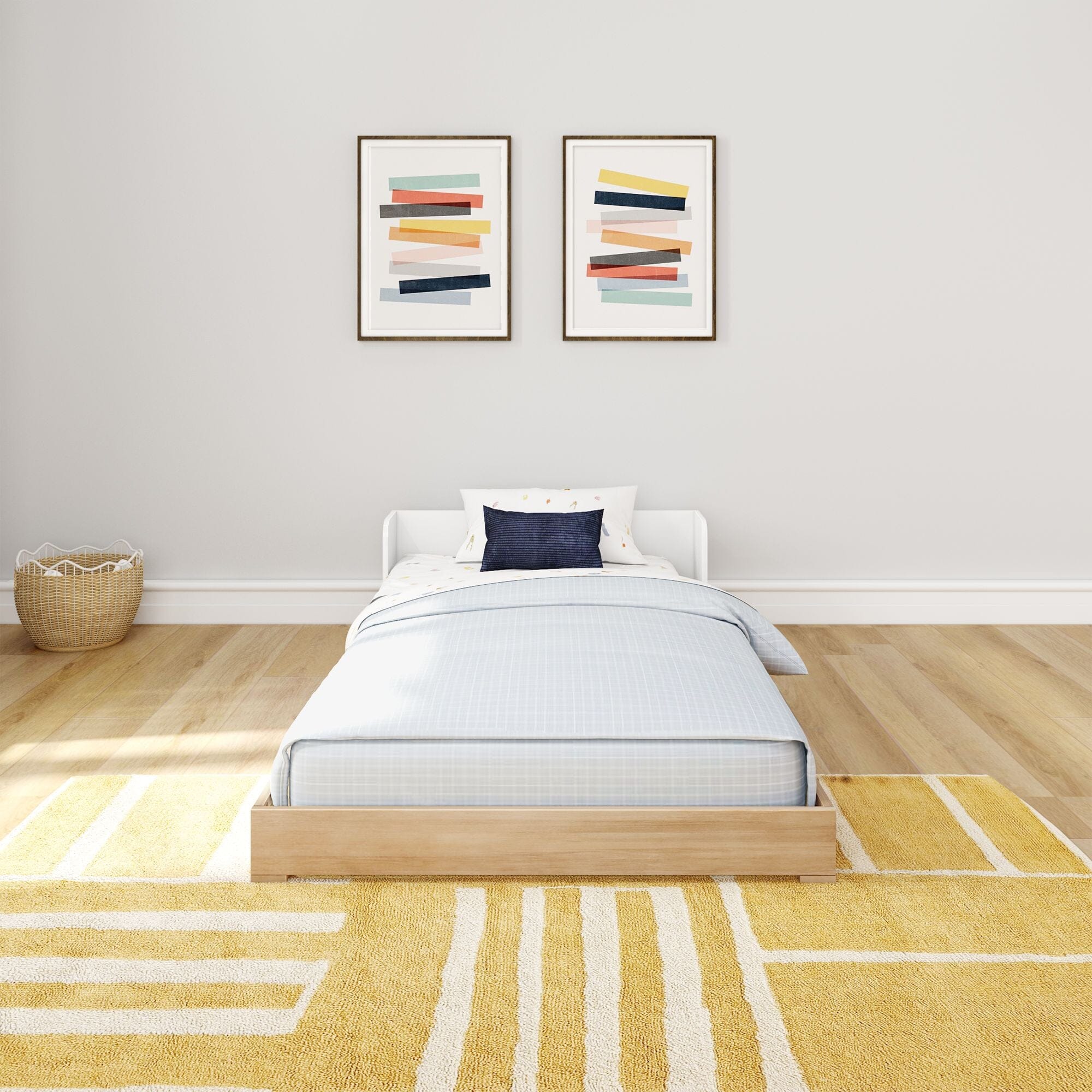 Mid-Century Modern Twin Floor Bed - Image 13