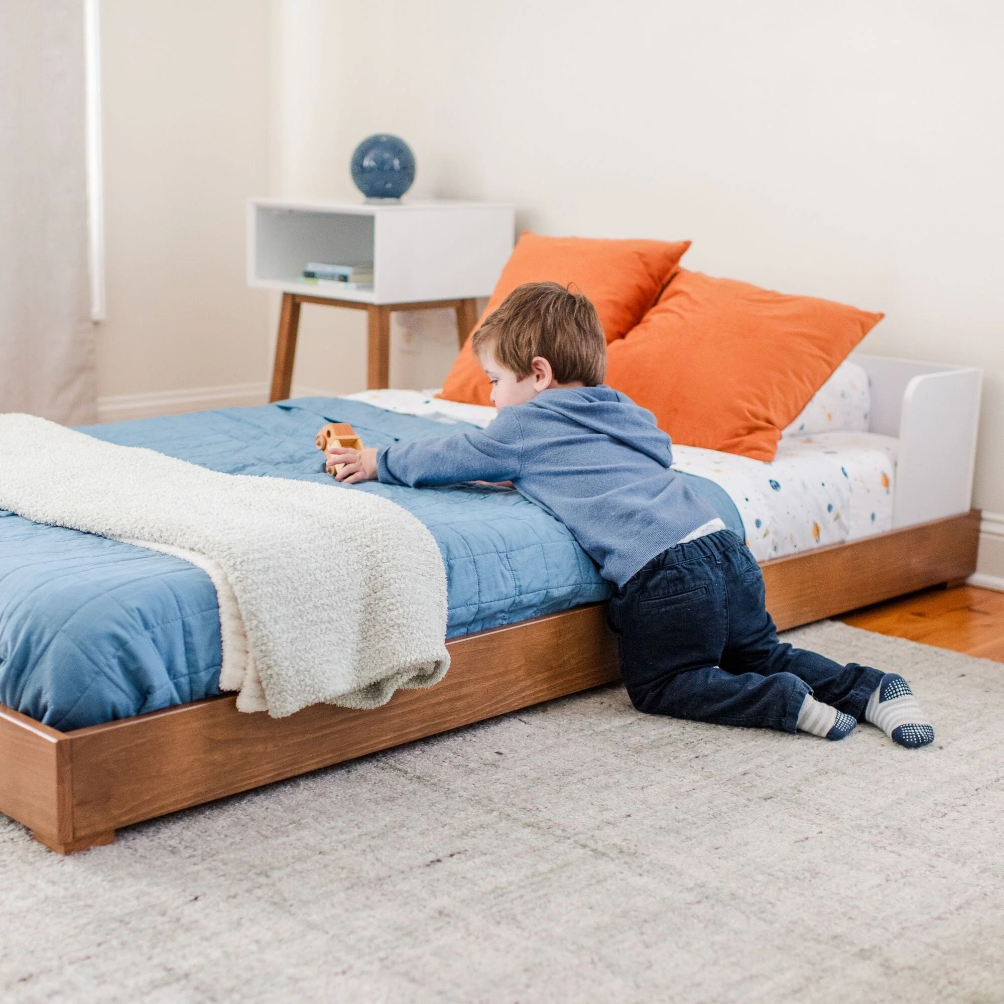 Mid-Century Modern Twin Floor Bed - Image 14
