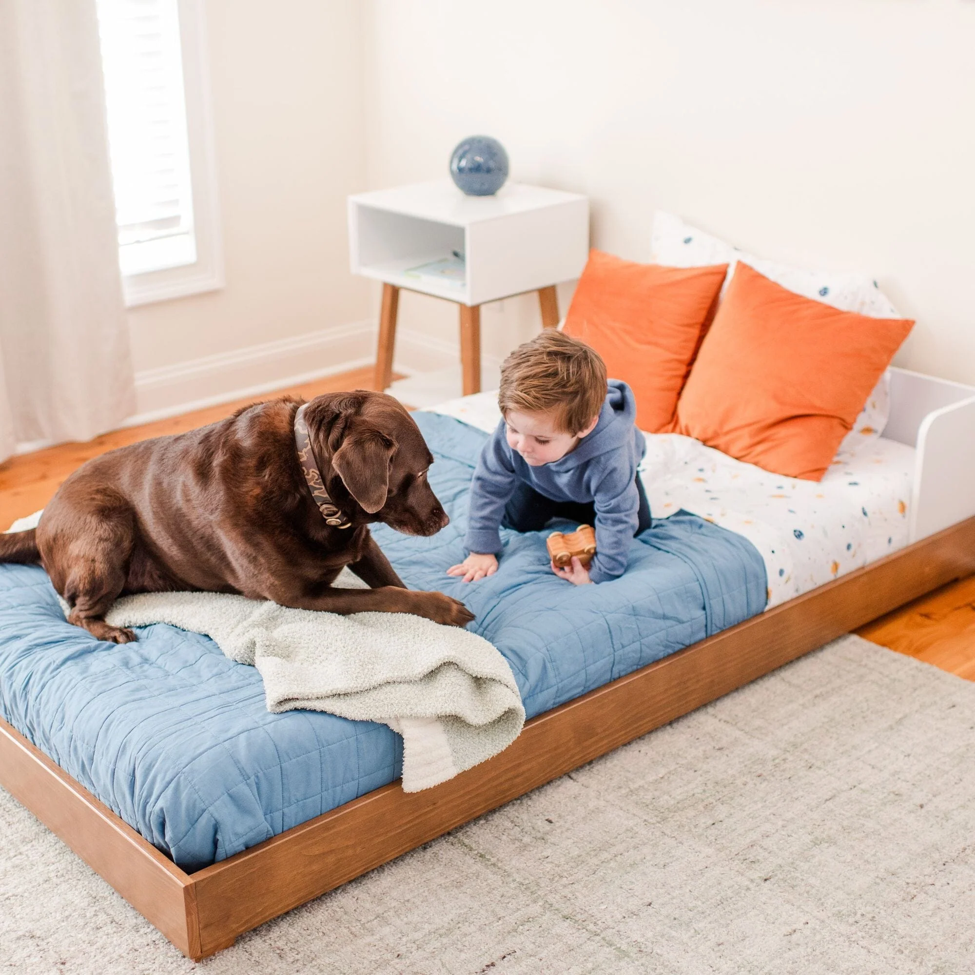 Mid-Century Modern Twin Floor Bed - Image 16