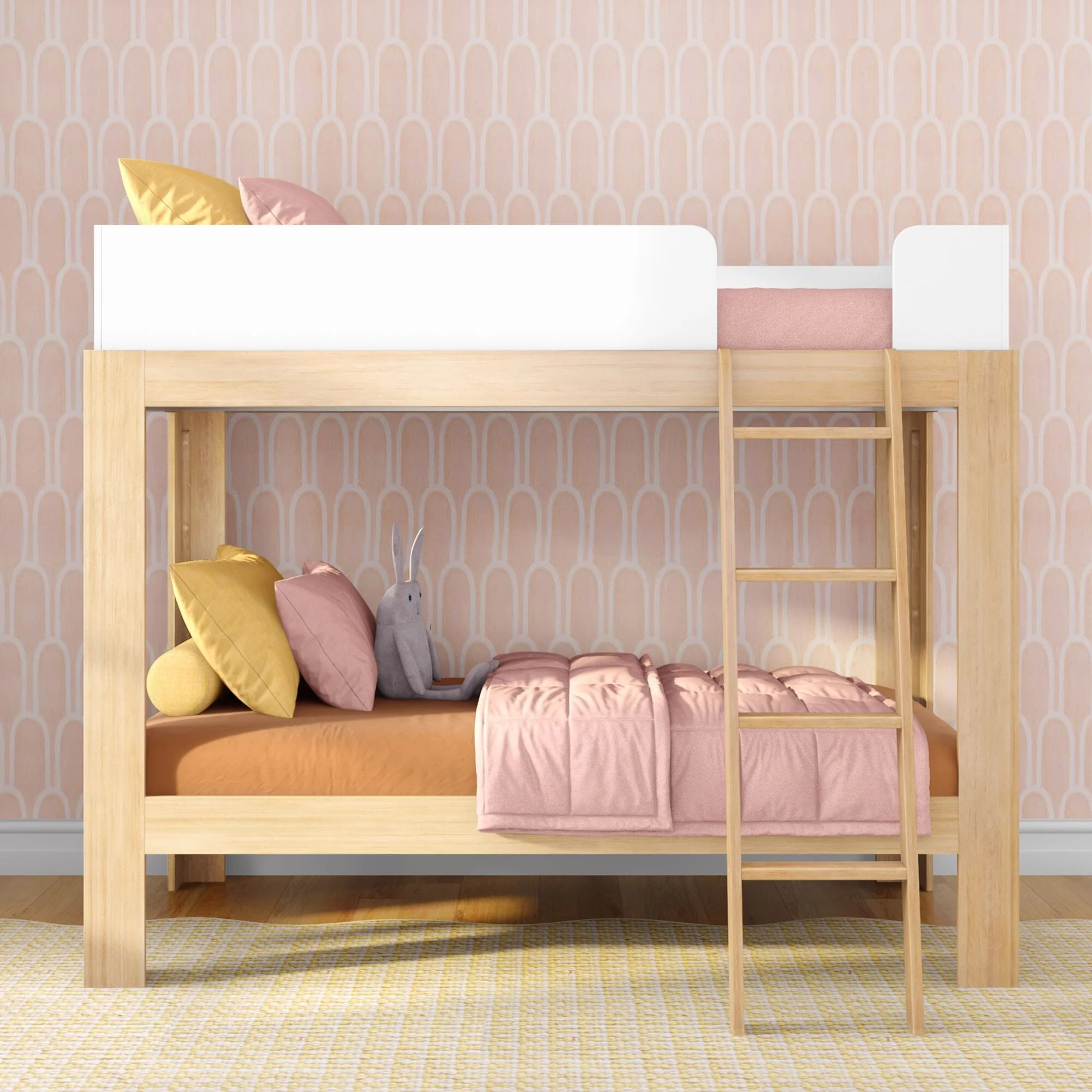 Mid-Century Modern Twin Over Twin Bunk Bed - Image 10