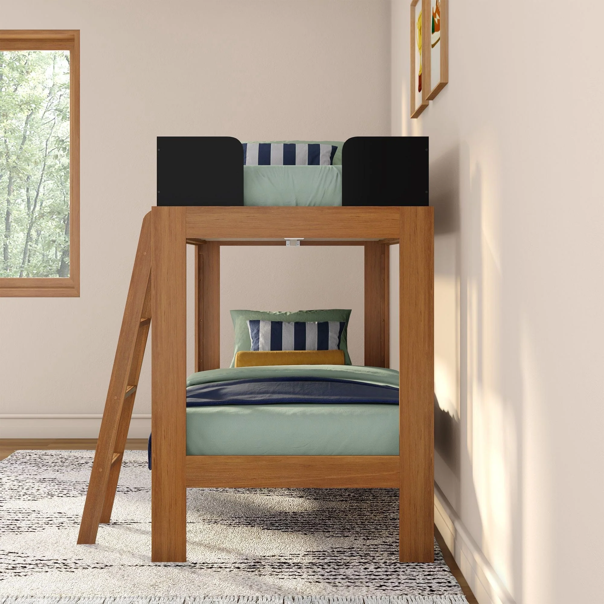 Mid-Century Modern Twin Over Twin Bunk Bed - Image 23