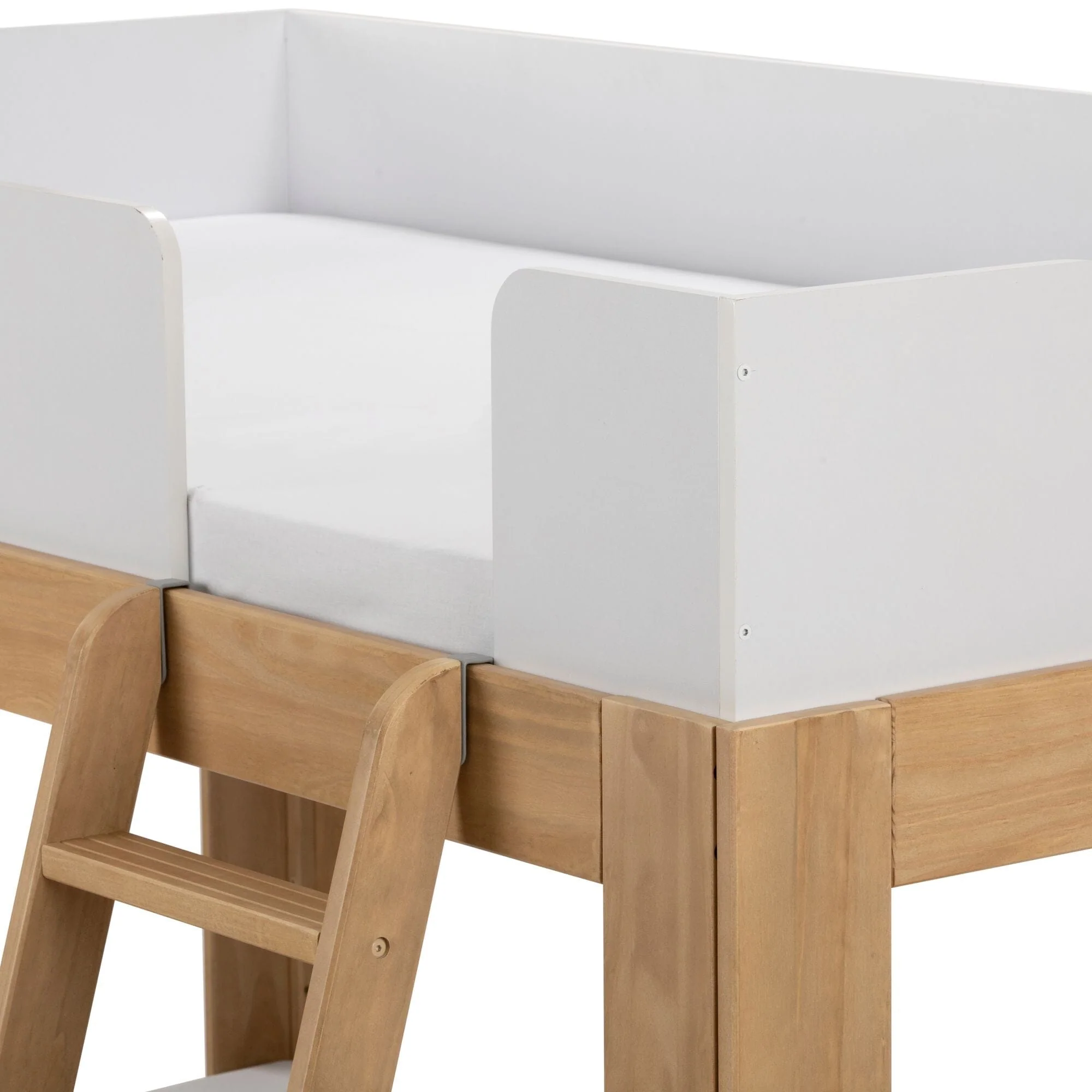 Mid-Century Modern Twin Over Twin Low Bunk Bed - Image 23