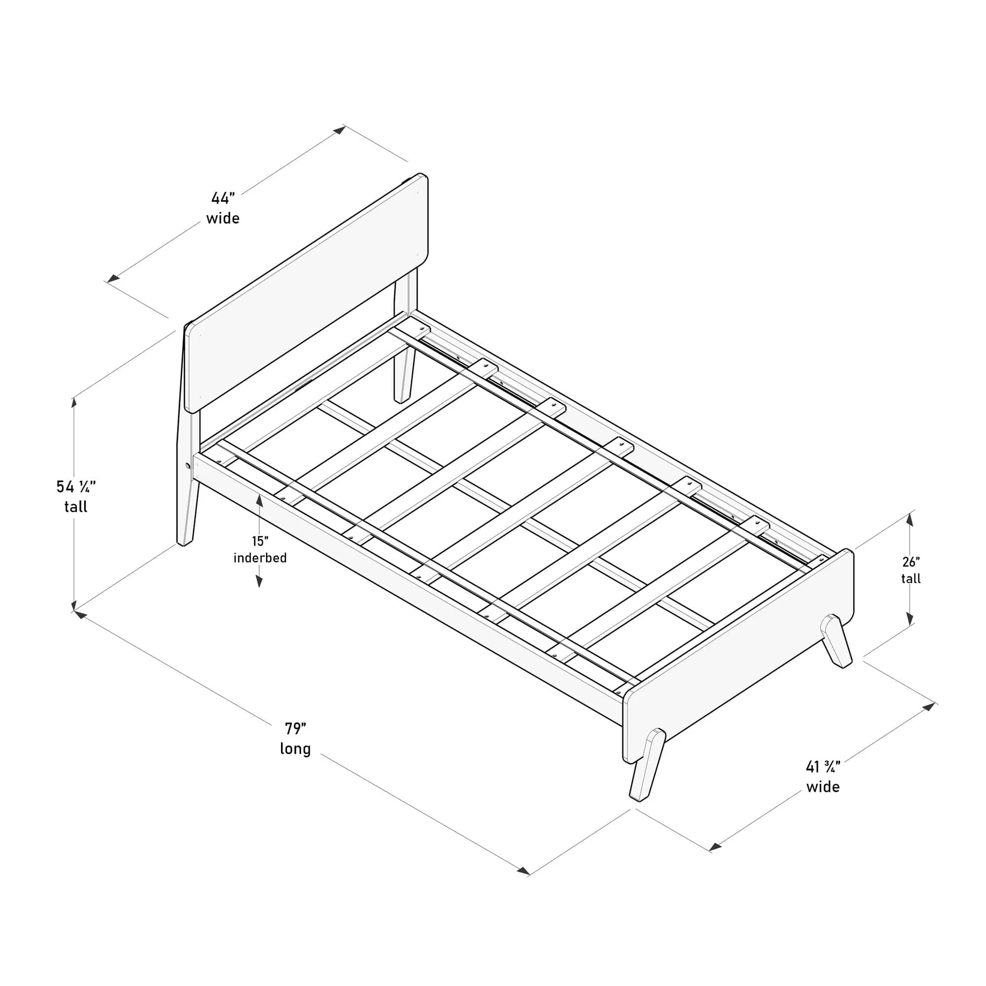 Mid-Century Modern Twin Bed - Image 31