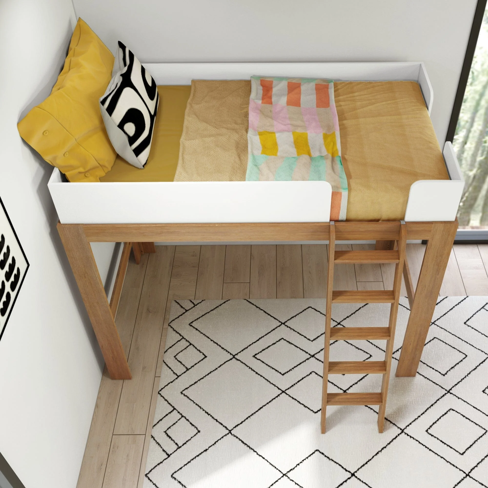 Mid-Century Modern Twin Loft Bed - Image 21