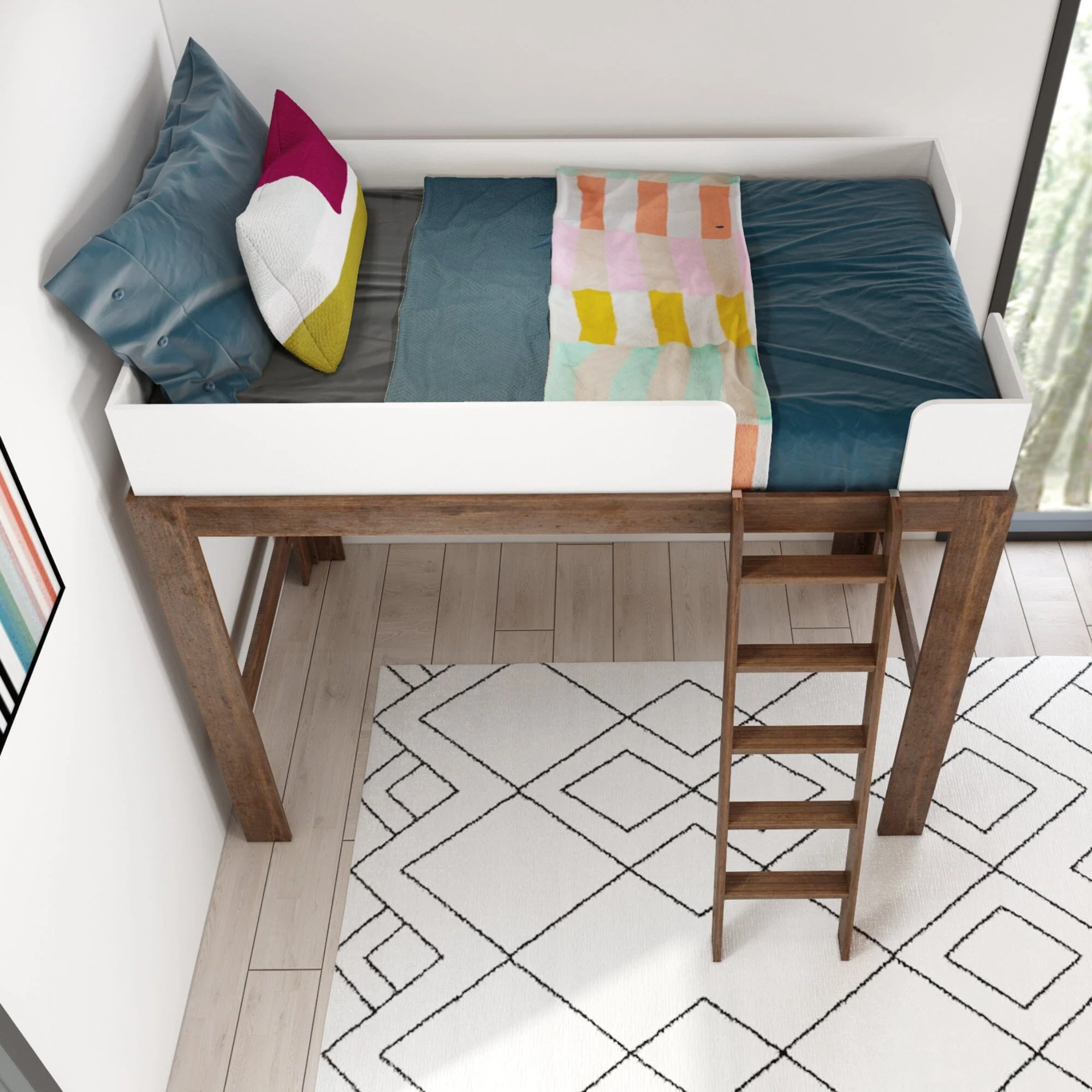 Mid-Century Modern Twin Loft Bed - Image 22