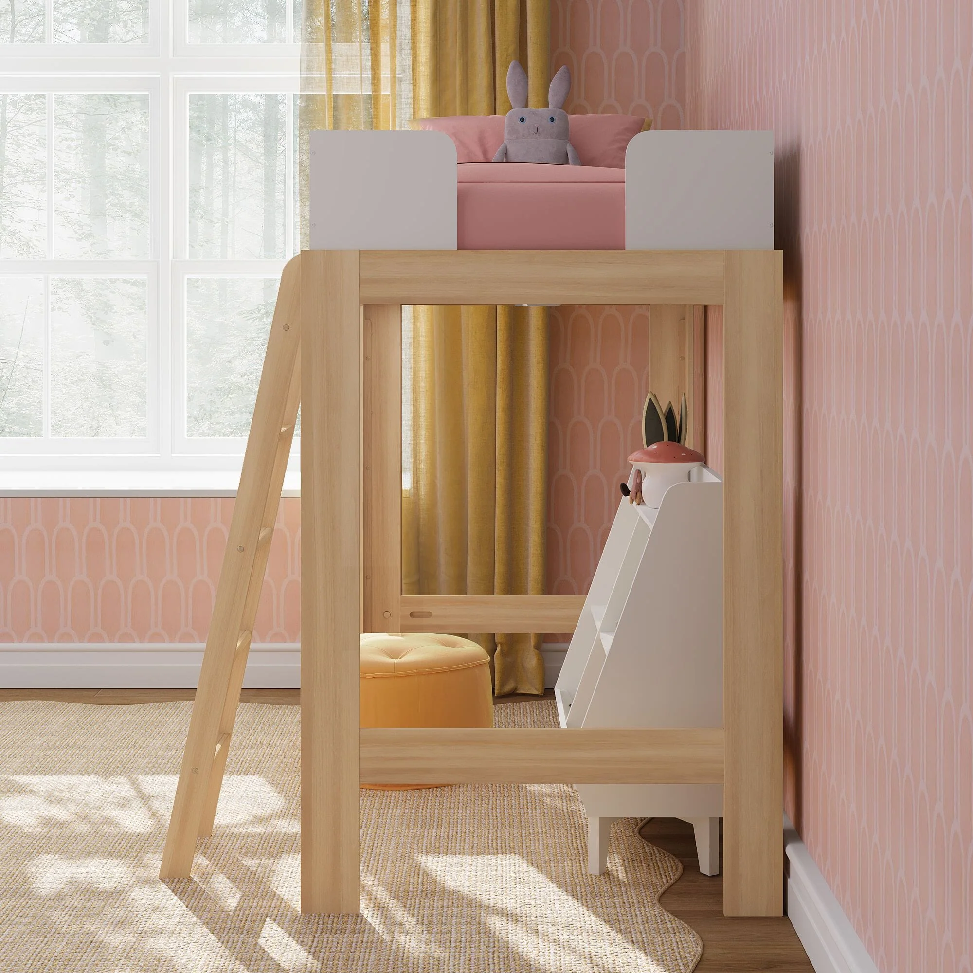 Mid-Century Modern Twin Loft Bed - Image 24