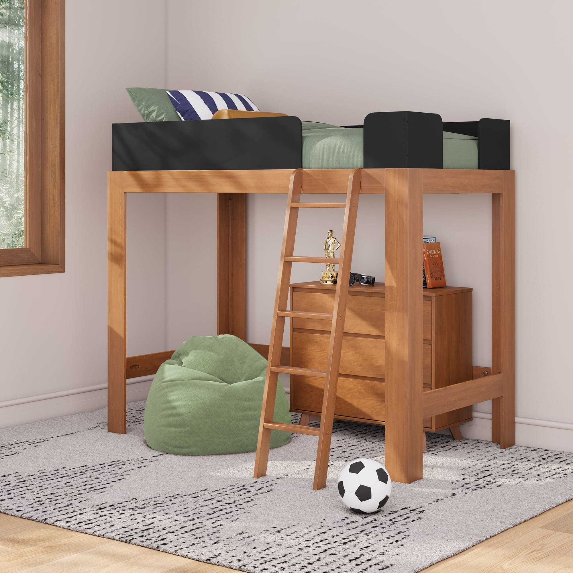 Mid-Century Modern Twin Loft Bed - Image 3