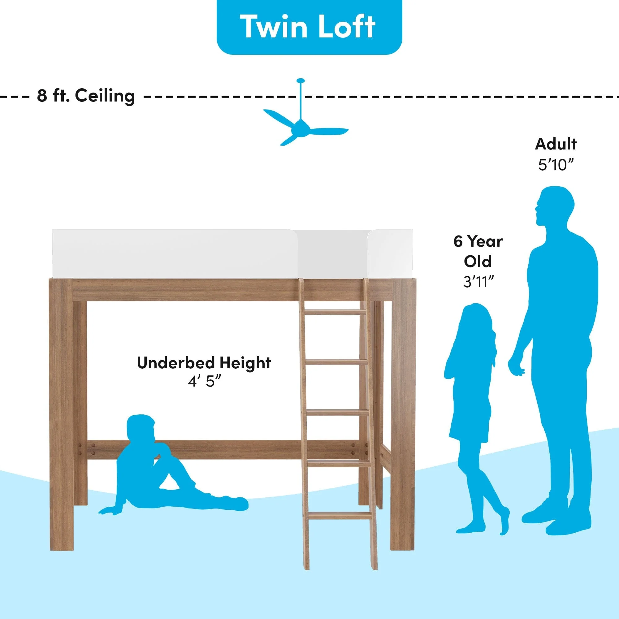 Mid-Century Modern Twin Loft Bed - Image 36