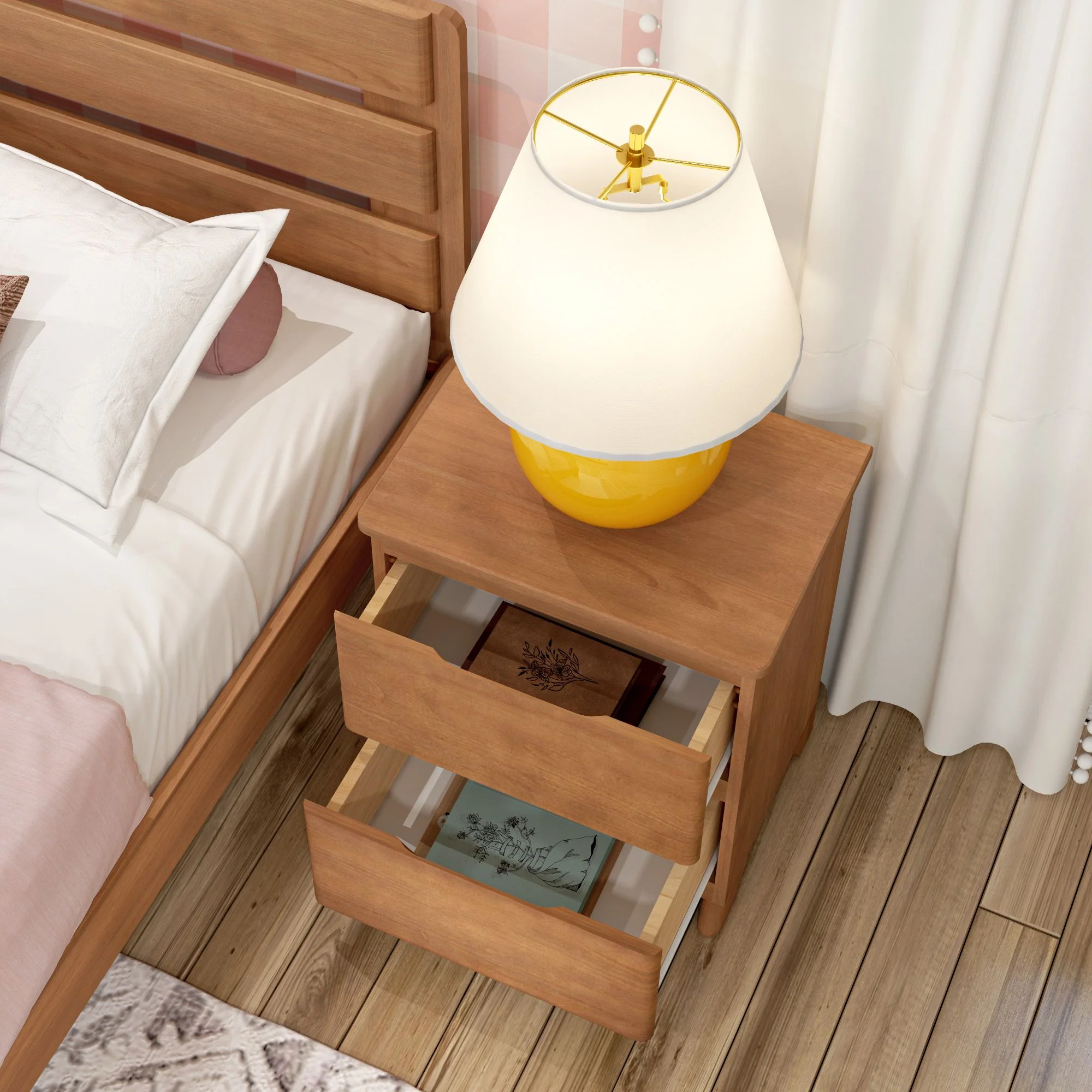 Modern Farmhouse 2-Drawer Nightstand - Image 24