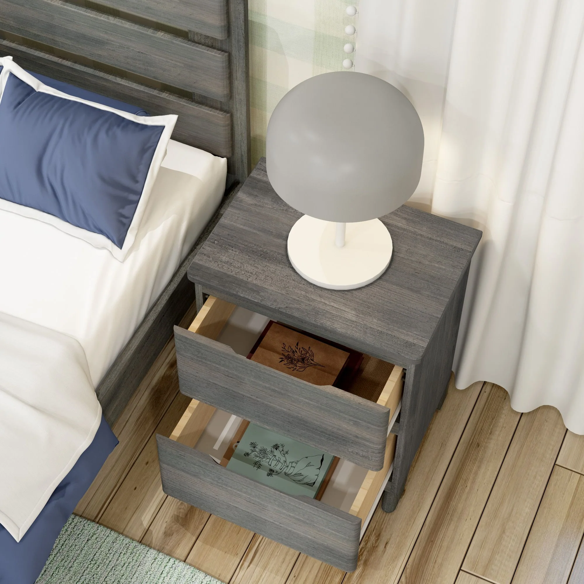 Modern Farmhouse 2-Drawer Nightstand - Image 27