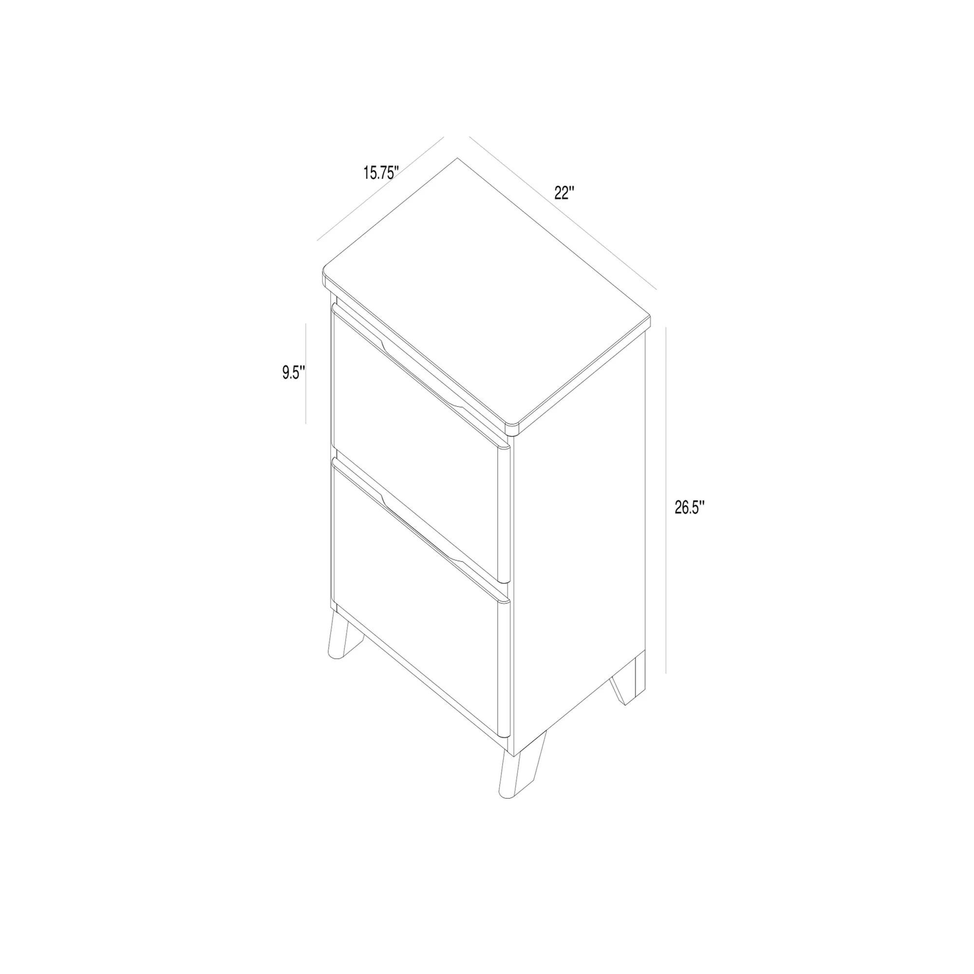 Modern Farmhouse 2-Drawer Nightstand - Image 28